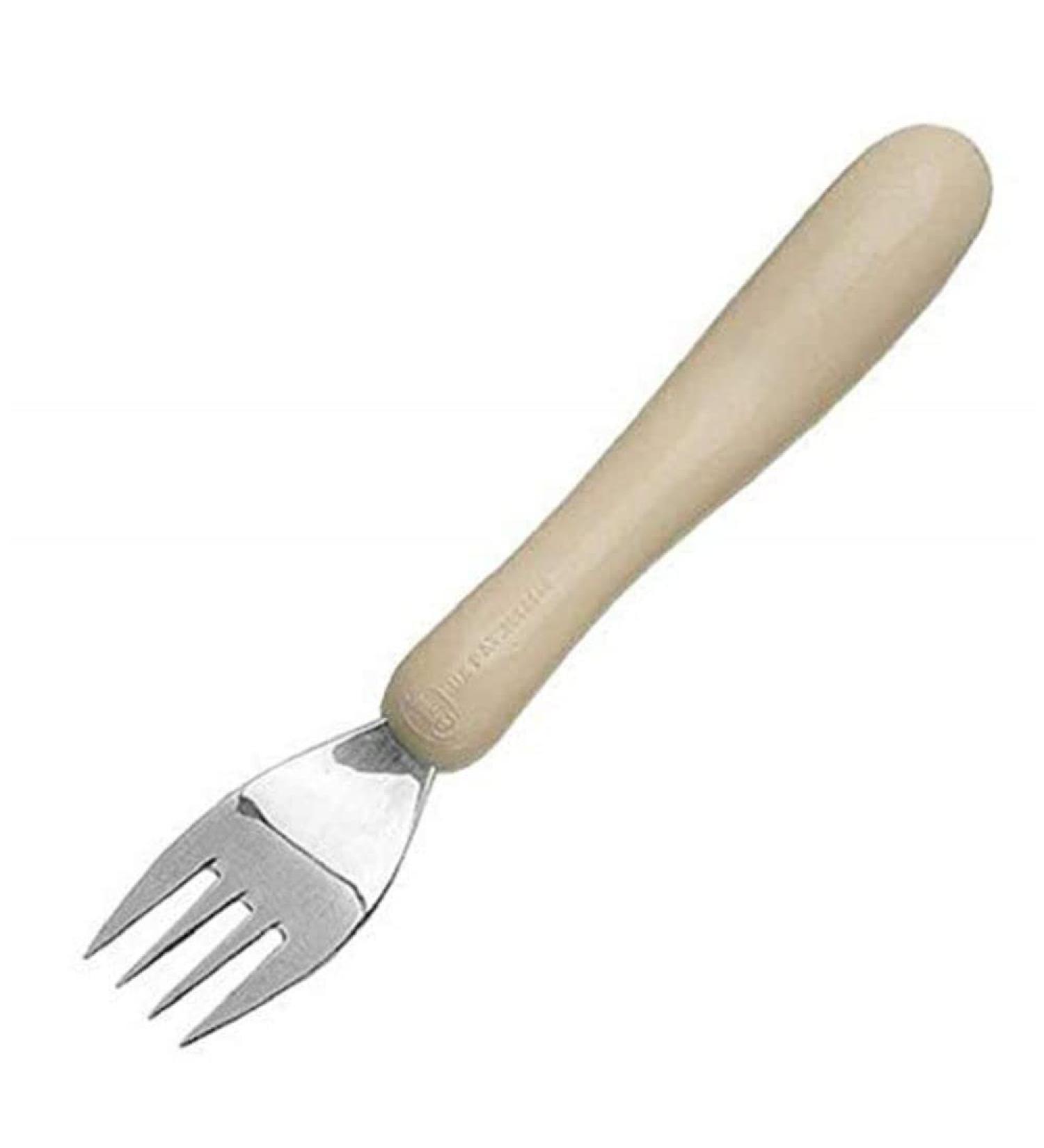 Homecraft Caring cutlery kitchen utensils ergonomic stainless steel cutlery silverware for poor grip restricted movement for elderly/disabled fork 1 piece Ivory Handle Fork (Eligible for VAT Relief in the UK) Ergonomic Stainless Steel Eating Utensil Silve