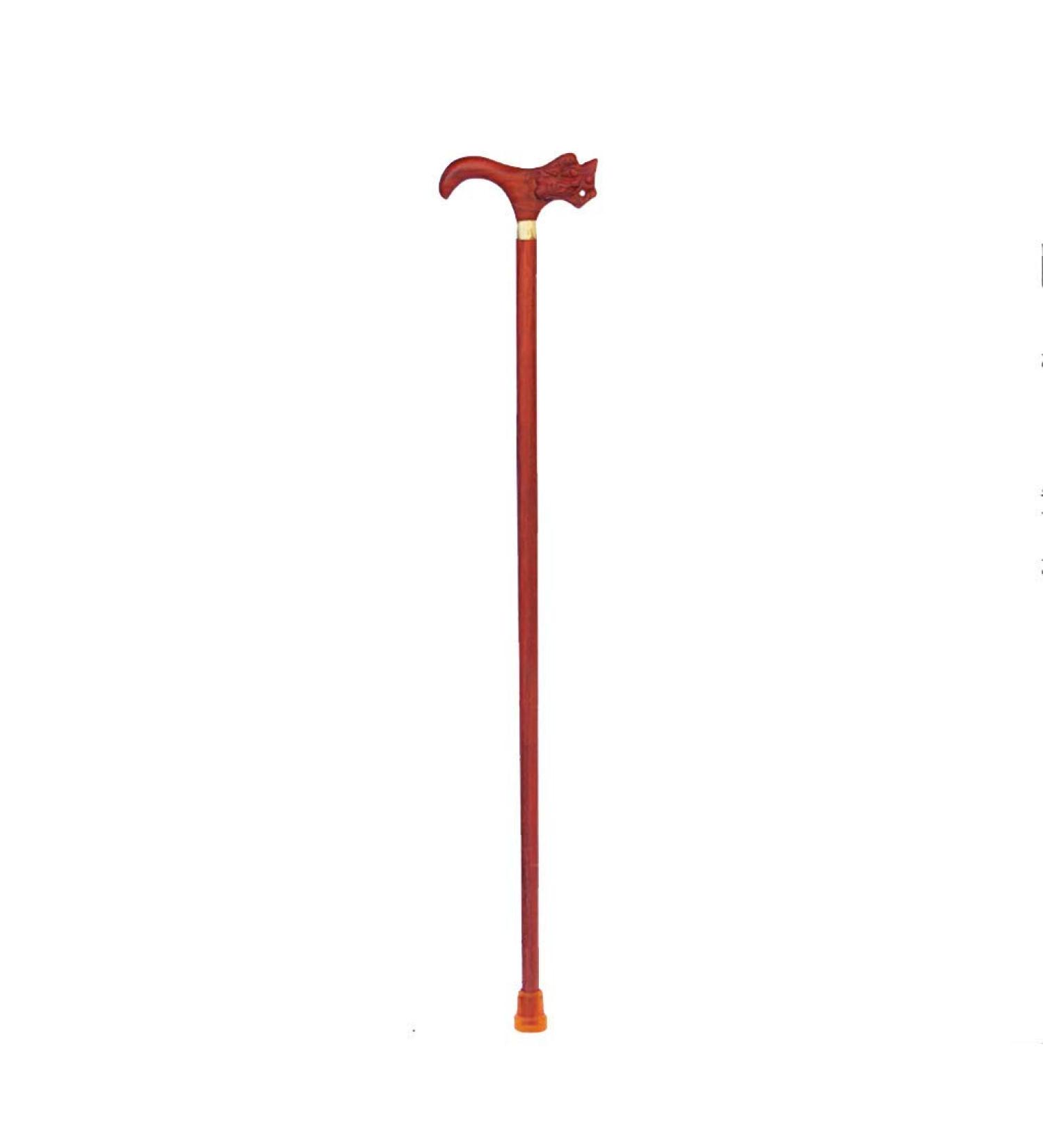 Cane Elderly Crutches Solid Wood Walking Stick Faucet Crested Head Handle 92 cm Long Available as Needed Truncated by Yourself Interesting