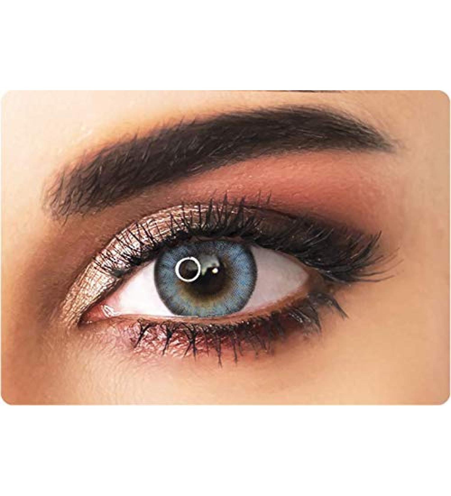 ADORE Bi Tone Colored Contact Lenses - Non-Graded Aqua Light Blue - 3-Month Wear + Free Holder - Buy Online on GoSupps.com