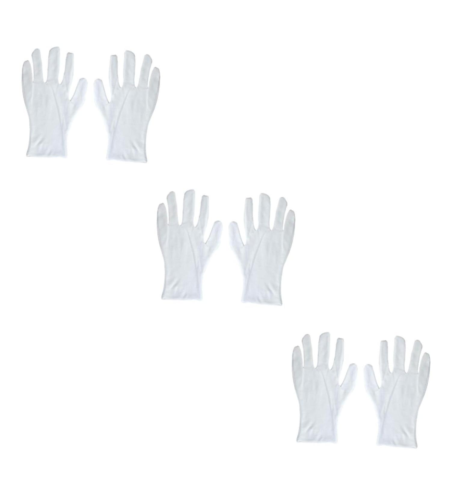 minkissy White Gloves 18 Pairs Factory Gloves White Lengthen Work Cotton Gloves Cotton Work Gloves - Buy Online on GoSupps.com