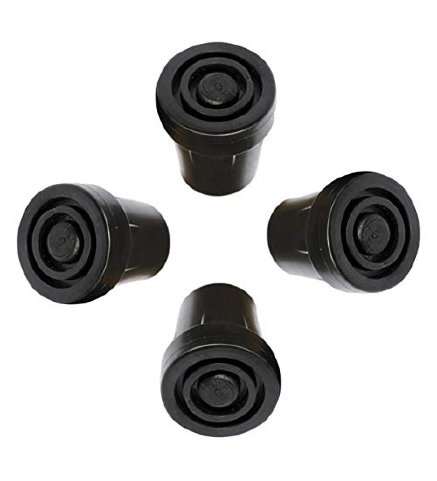 SilteD SilteD Cane Crutch Feet Tips PCP Replacement Reinforced Rubber Essential Medical Supply 3/4" Black (Pack of 4) - Buy Online on GoSupps.com
