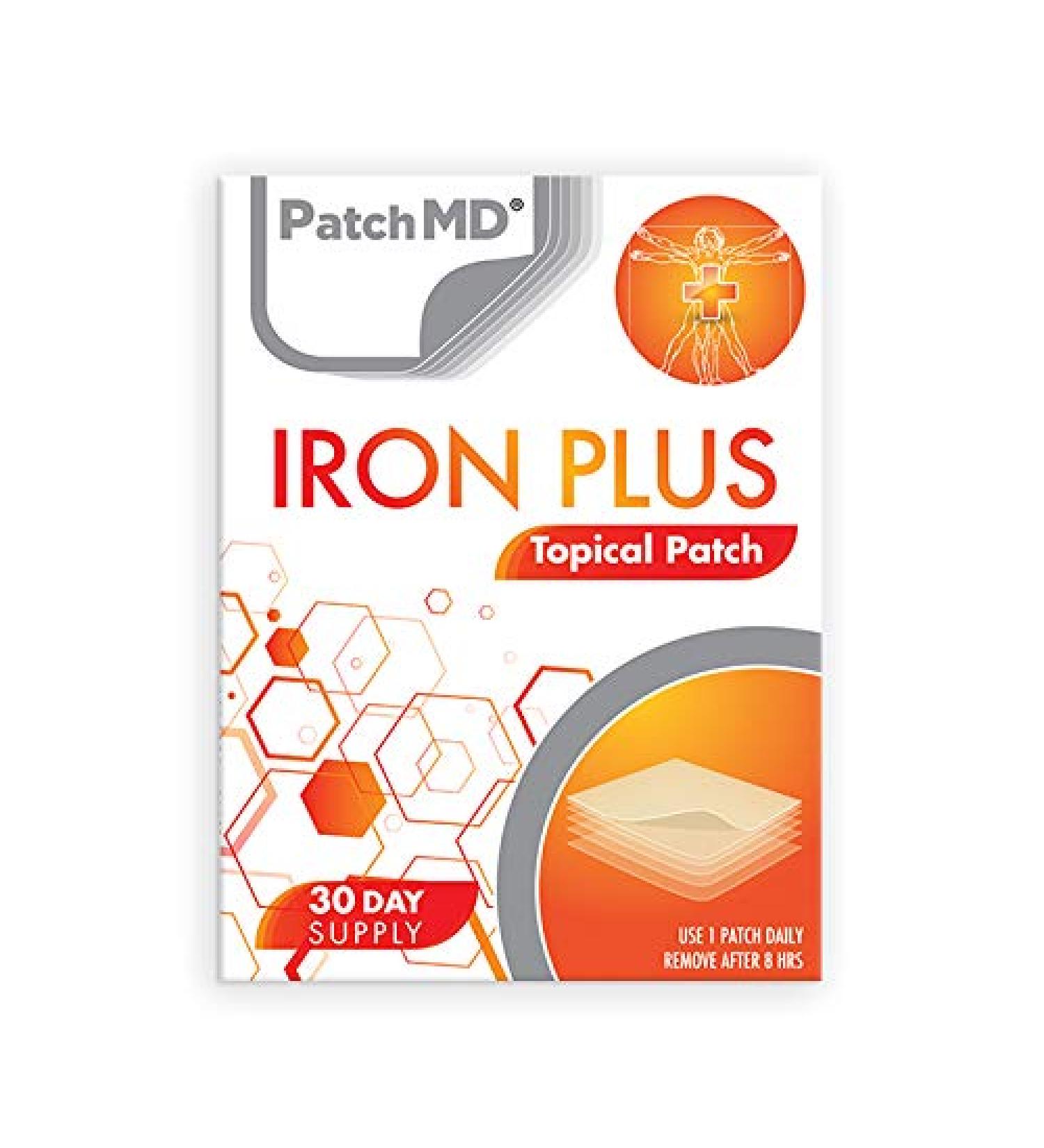 PatchMD Iron Plus Topical Patches - 30 Day Supply | 30 Patches - Buy Online on GoSupps.com