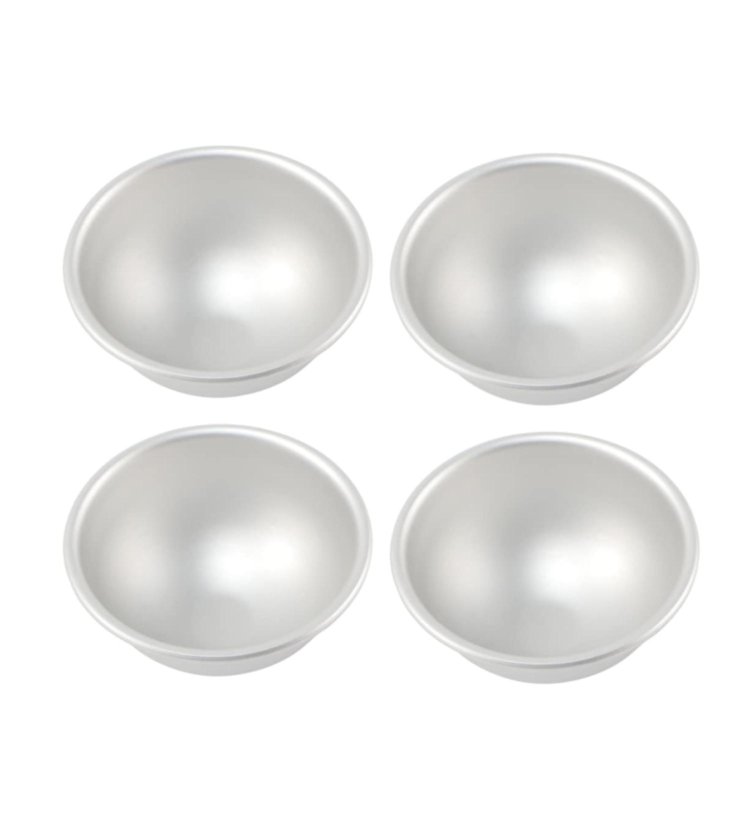 COHEALI Circle Stencil 4PCS soap molds food molds cake mold Aluminum Molds Bath Moulds cake pan puck 3d baking mold Silver medium - Buy Online on GoSupps.com