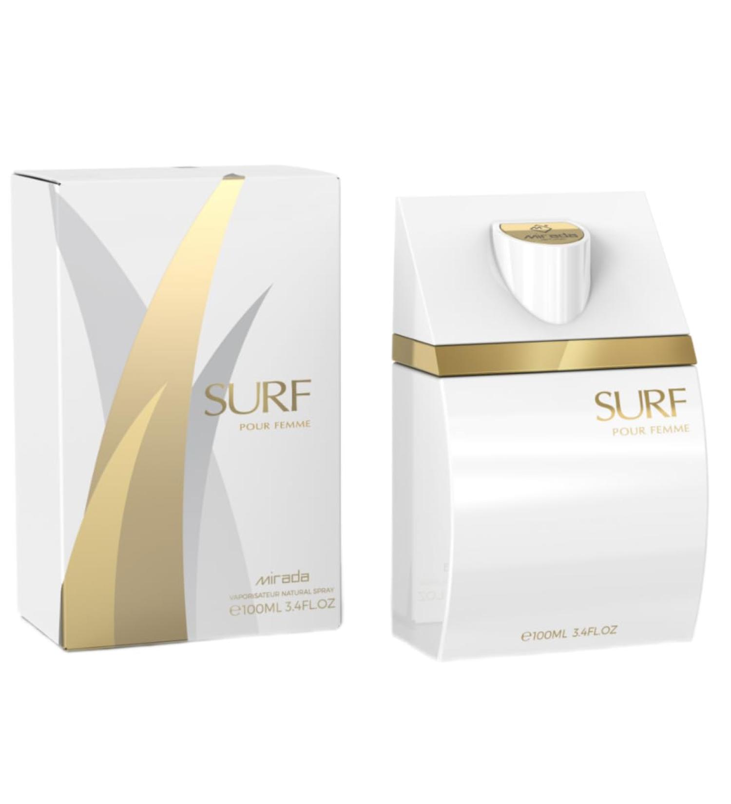 MIRADA Surf Pour Femme Women's Eau de Parfum (EDP) 3.4 FL. Oz (100ml) Women s Perfume with Notes of Floral Bergamot Sandalwood Lily Privet Jasmine Patchouli Ambery - Buy Online on GoSupps.com