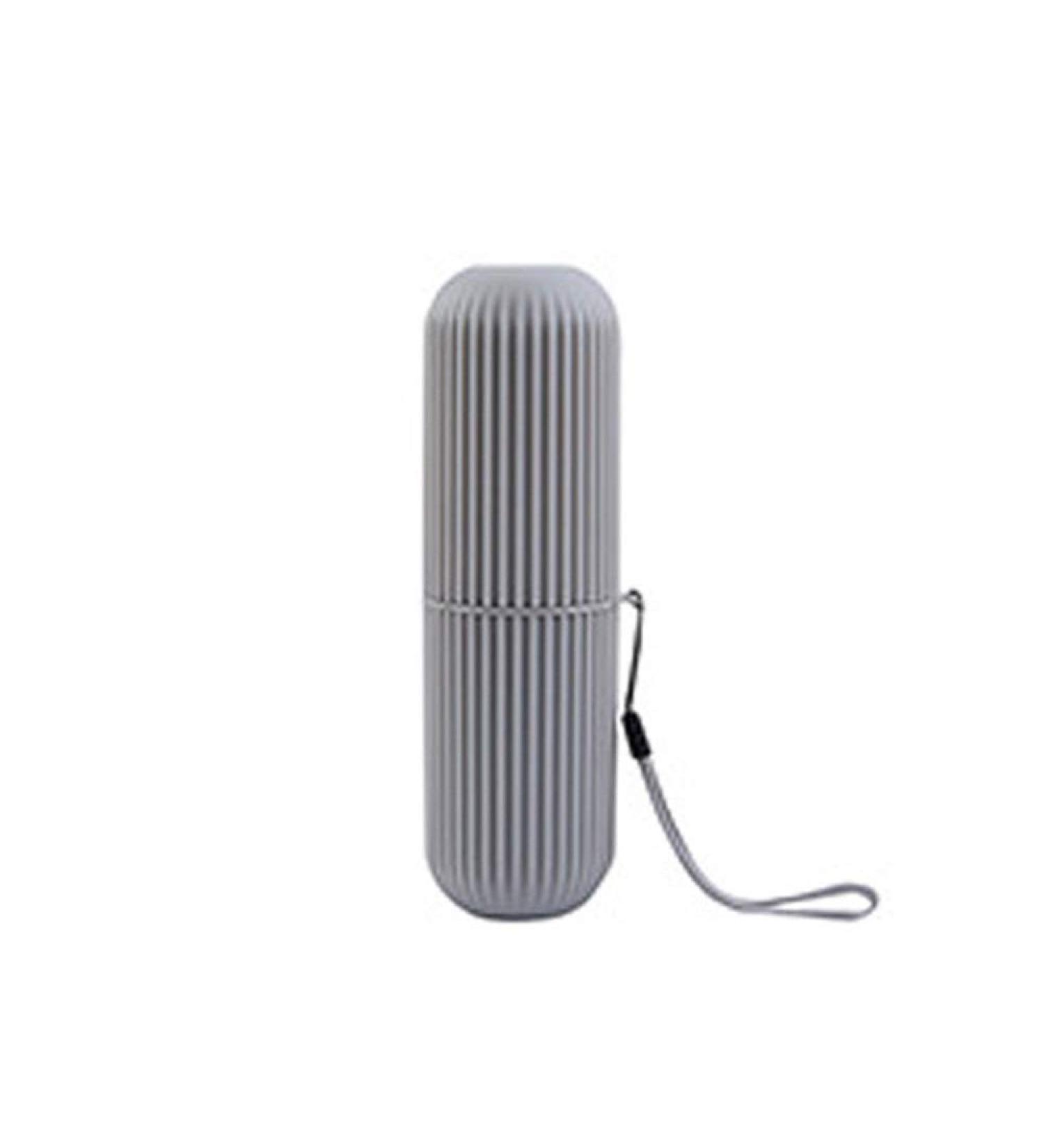 Portable Toothbrush Holder - Travel Case for Toothbrush Toothpaste & Mouthwash - Simple Grey Design - Buy Online on GoSupps.com