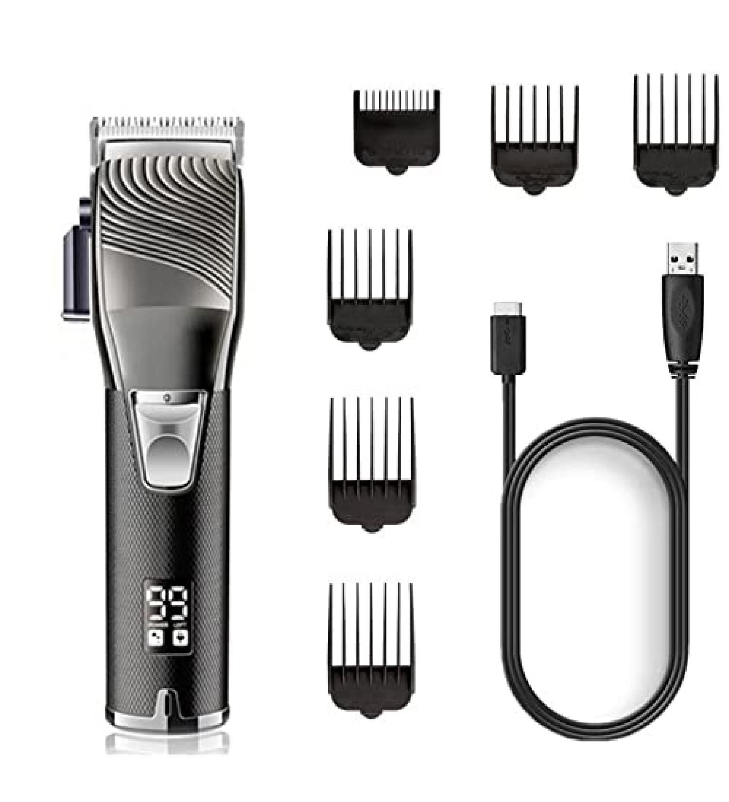 Pro Hair Clipper Barber Professional Fading Blending Hair Clipper Strong Motor Rechargeable Hair Trimmer Professional Electric Hair Cutting kit(CR-34A) - Buy Online on GoSupps.com
