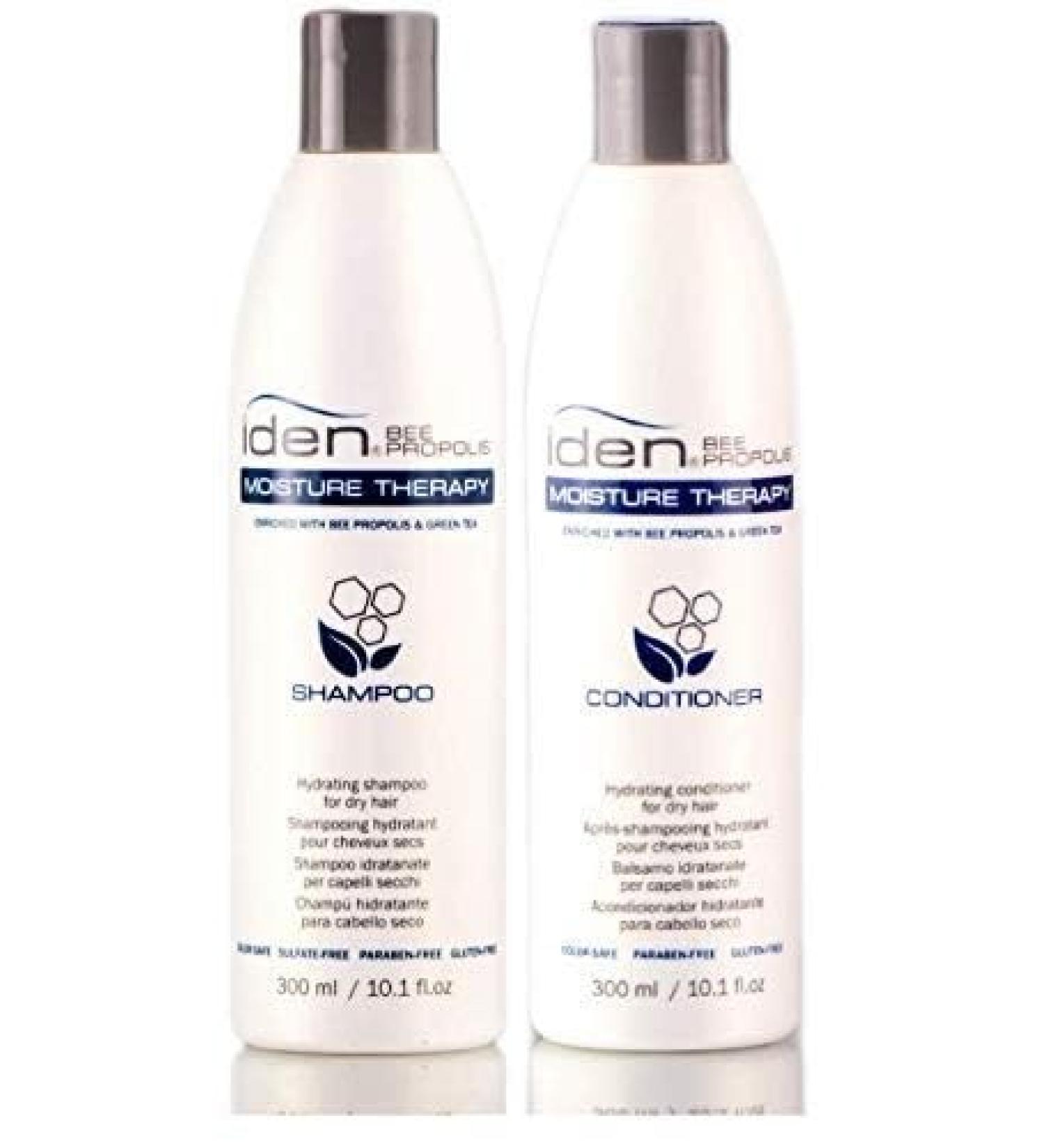 MOISTURE THERAPY Shampoo & Conditioner Hydrating for DRY HAIR - DUO Set (with Sleek Compact Mirror) (10.1 oz / 300 ml - DUO Kit) 10.1 Ounce / 300 ml - DUO Kit