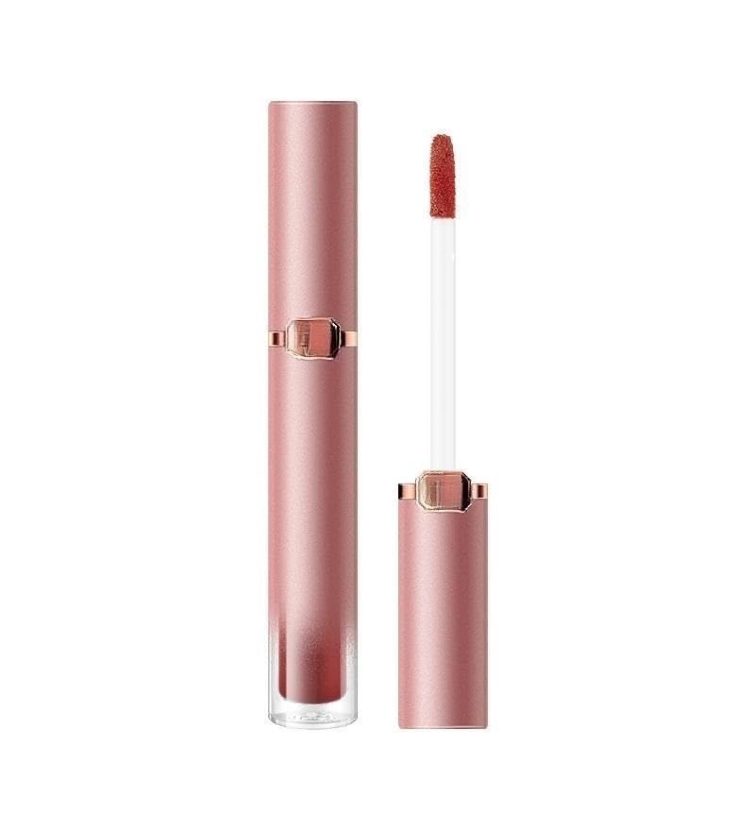 BADALO Velvet Mist Water Mist Lip Mud Soft Silky Matte Vegan White Non-Stick Lip Gloss Lip Glaze Lipstick (Color: 999 Positive Red)