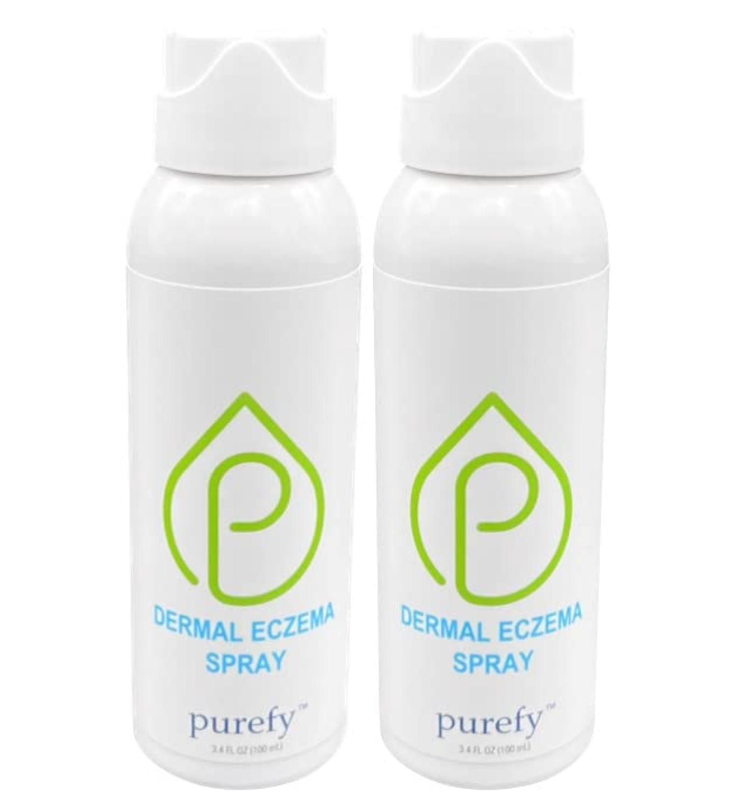 PUREFY Dermal Eczema Airesol Spray 3.4oz 2pk - Natural Healing with Purefypro Cleansing Technology | Safe for Kids | Dermatologist Recommended - Buy Online on GoSupps.com