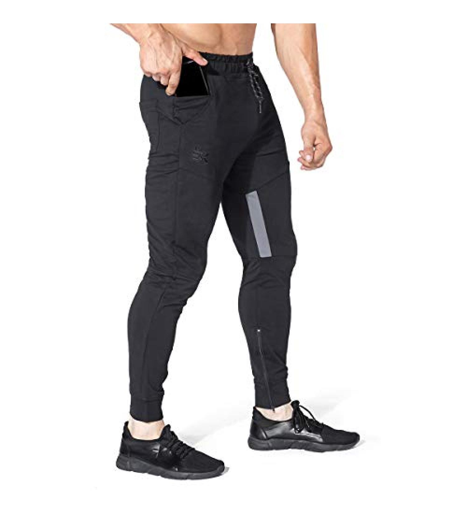 Brokig Men's Thigh Mesh Gym Jogger Pants - X-Large Black - Buy Online on GoSupps.com