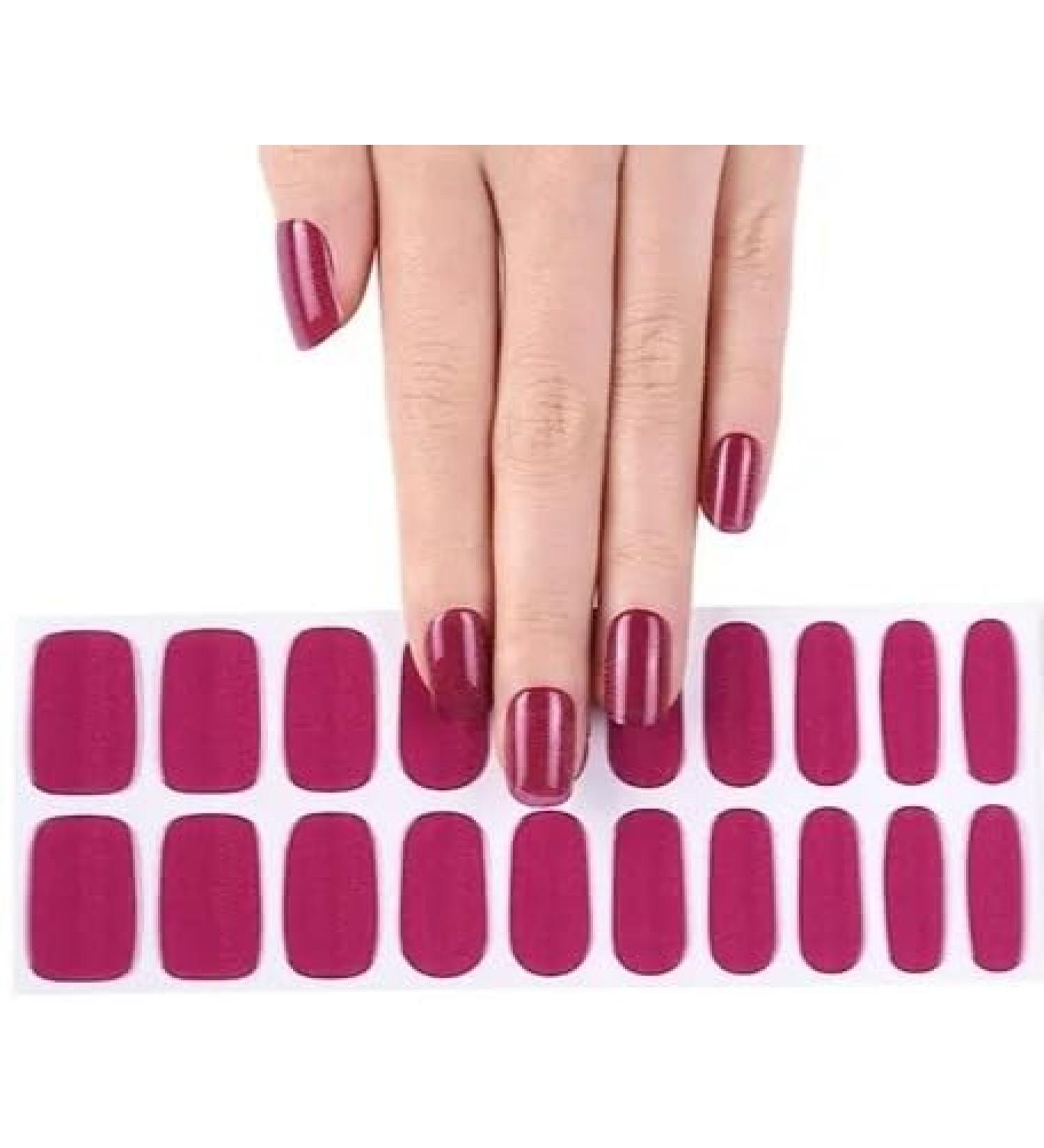 Zaubern gel4Home- UV wraps UV nail foils gel nail wraps semi cured gel nails (Berry)