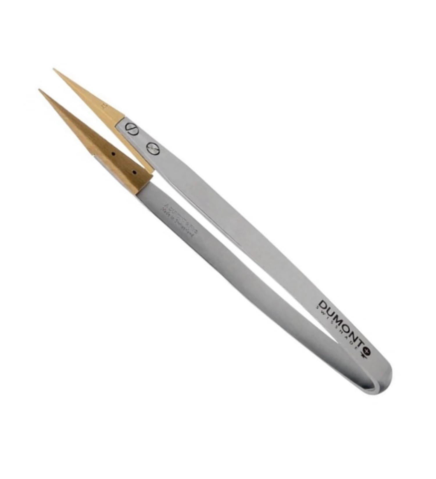 BUZZUFY Dumont Dumoxel tweezer 159 with wooden tips for scratch-sensitive components 110 mm for watchmakers - Buy Online on GoSupps.com