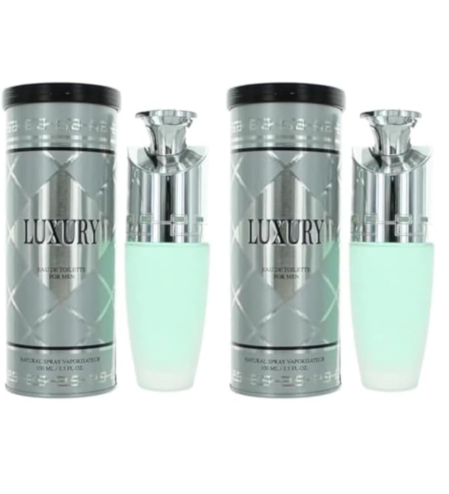 New Brand Luxury Eau de Toilette Spray for Men 3.3 Ounce (Pack of 2)