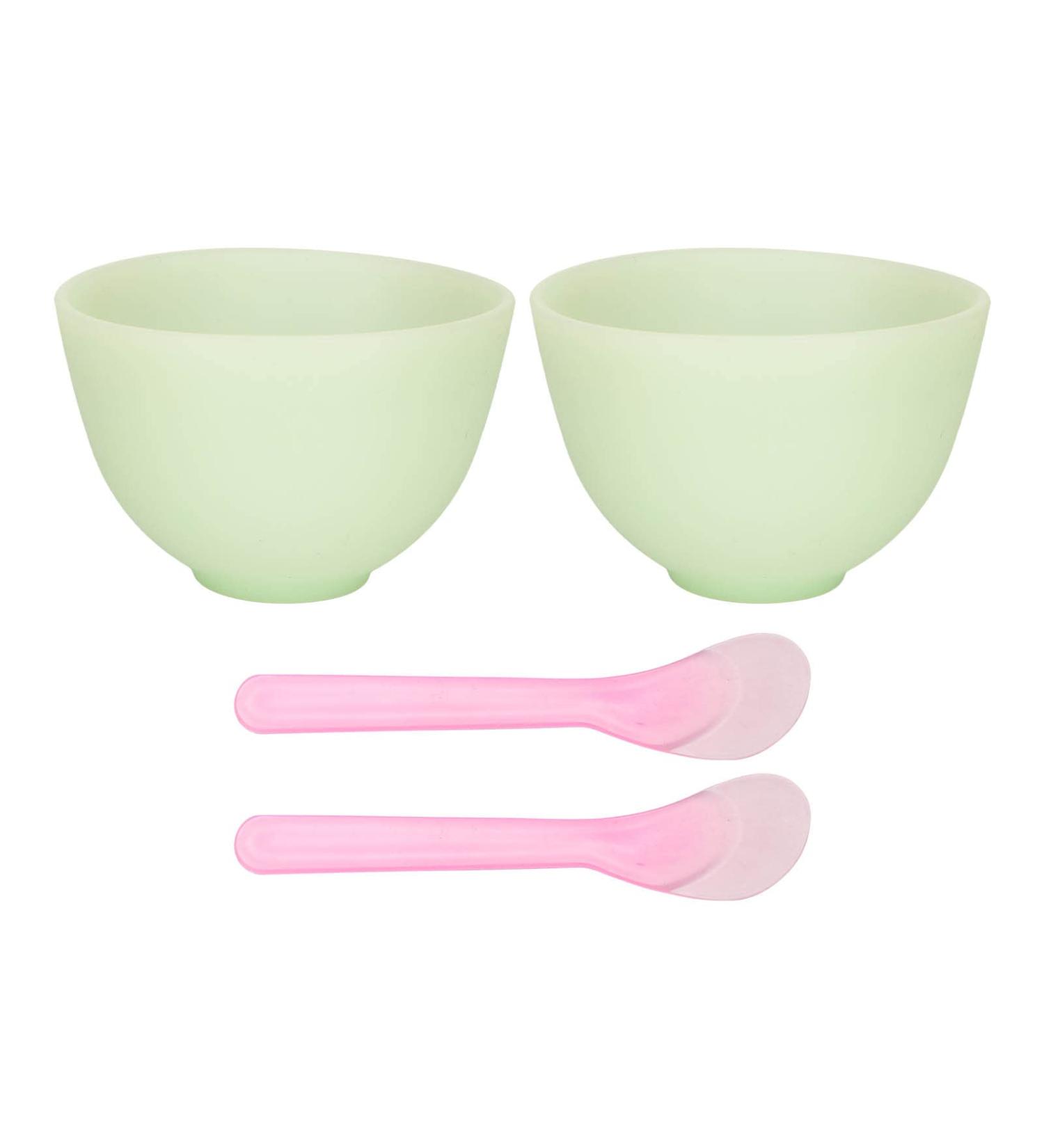 2set Face Mask Applicator Silicone Face Mask Bowl and Stirring Bars Reusable Soft Portable DIY Bowl Brush Set for Skin Care - Buy Online on GoSupps.com