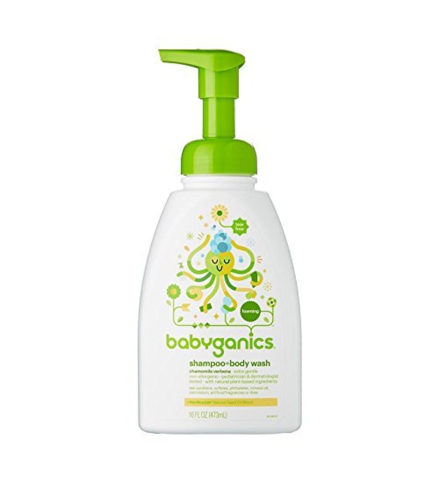 Babyganics Baby Shampoo and Body Wash  Chamomile Verbena  16 Ounce