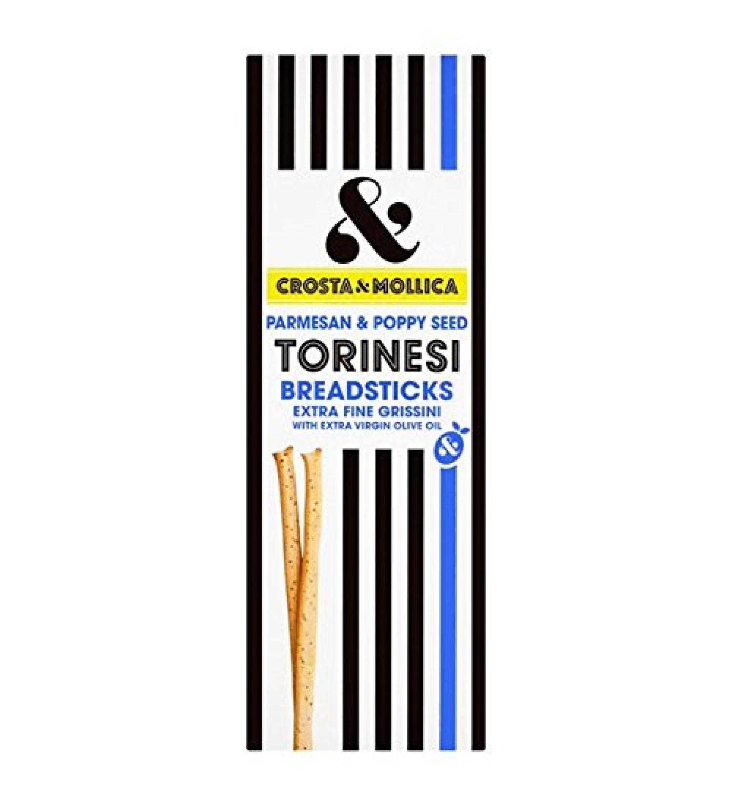 Crust & Crumb Parmesan Torinesi & Gressins De Graines De Pavot 120G