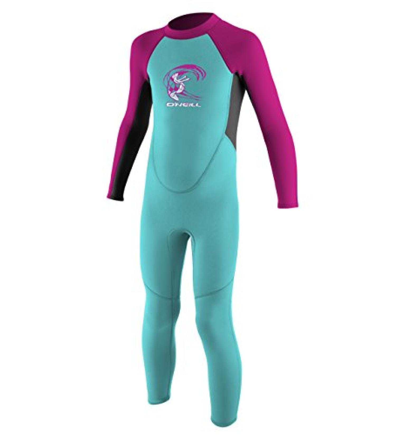 O'Neill Toddler Reactor-2 2mm Full Wetsuit - Light Aqua/Graphite/Berry - Buy Online on GoSupps.com