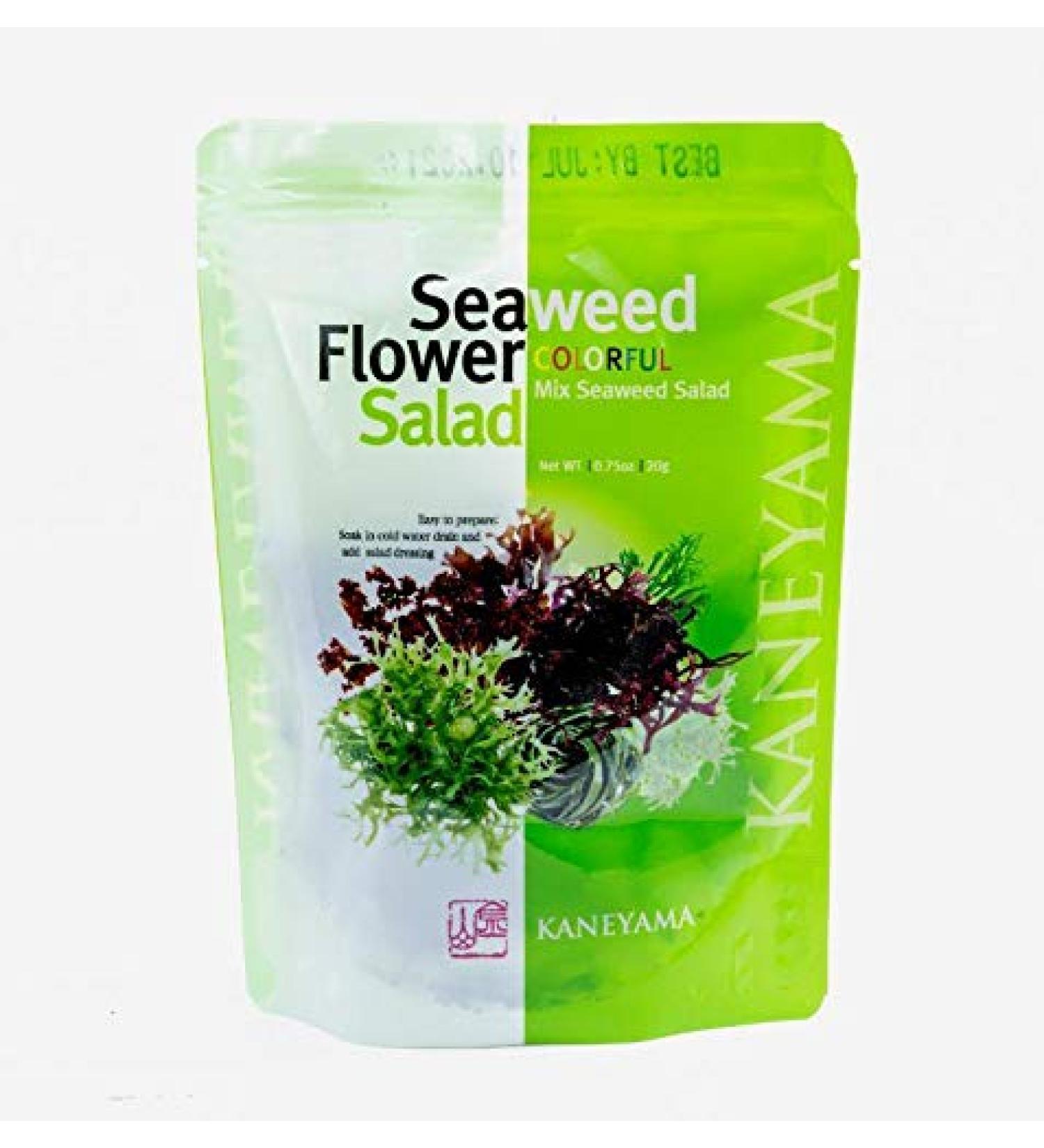 Kaneyama Seaweed Flower Salad 20g - Premium Seaweed Salad Mix 1 Pack - Buy Online on GoSupps.com