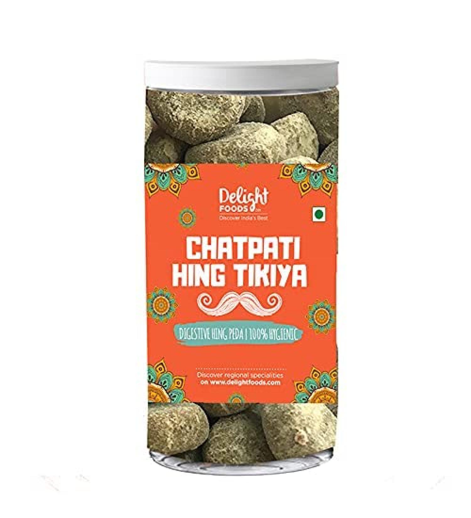 Delight Foods Traditional Churans - Premium Quality - Hygienically Packed (Chatpata Hing Tikiya 125G)_Packing May Vary