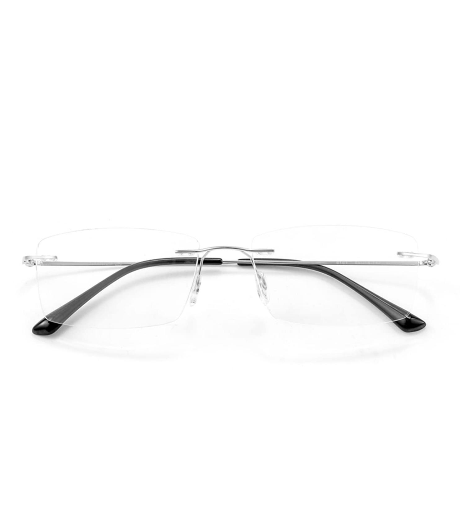 GHARAZ Half Glasses for Women | Blue Light Filter Reading Glasses | Titanium Alloy Computer Readers | Silver 2.5+ - Buy Online on GoSupps.com