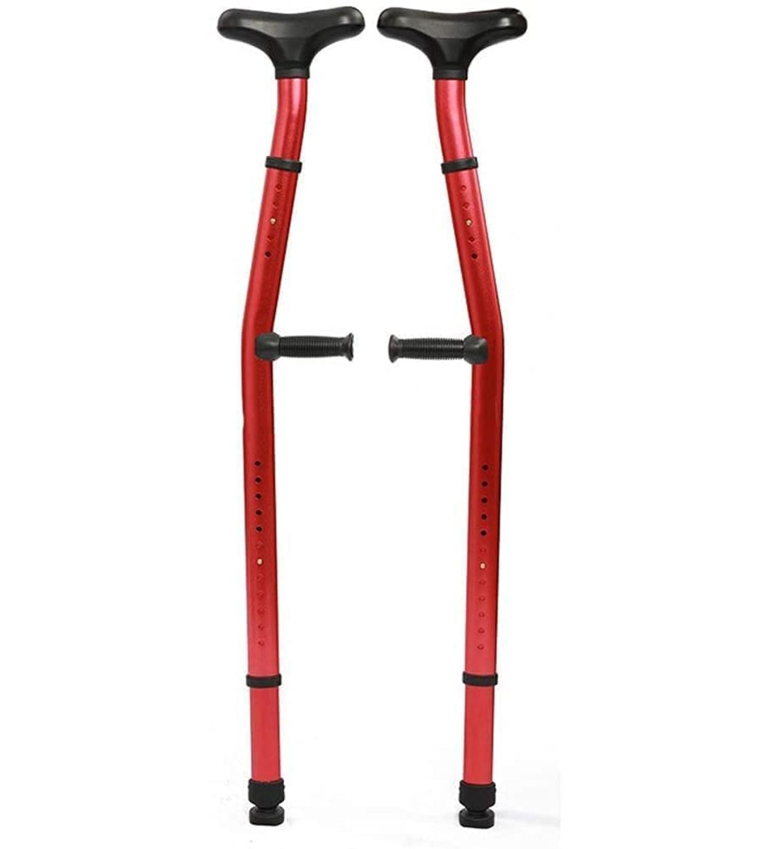 GagalU Crutches Adult Lightweight Adjustable Forearm Crutches Dual Function Shock Absorber Underarm Crutch with arm Support Sturdy high Density Aluminum - Buy Online on GoSupps.com