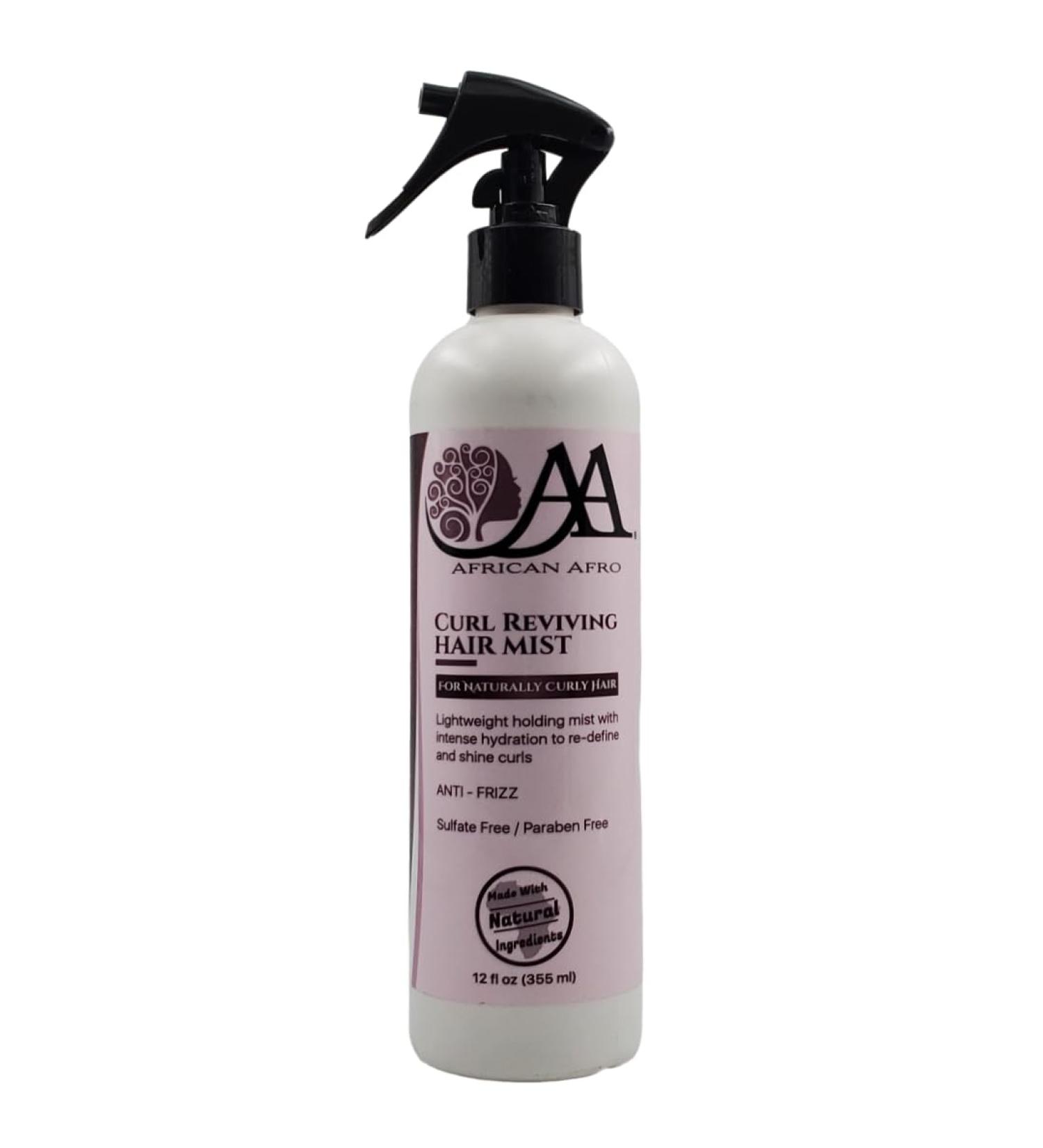 African Afro Curl Reviving Hair Mist Spray Anti Frizz Curl Refresher Spray Lightweight Moisturizing Hair Spray for Curls Coils Kinks and Waves No Sulfate and Paraben Cruelty-Free 12 Fl Oz - Buy Online on GoSupps.com
