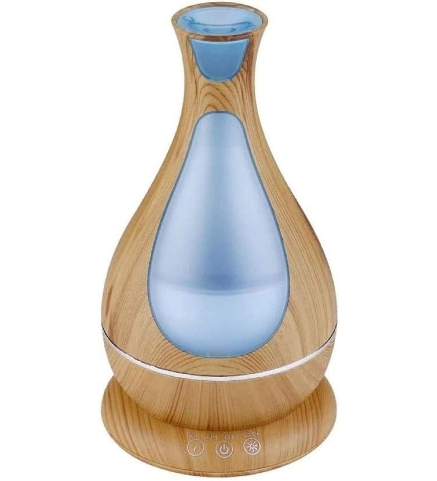 Aromatherapy Diffuser 400ml - Wood Grain Essential Oil Diffuser with Timer & Auto Shut-Off | Humidifier for Large Rooms & Baby Bedrooms | 7 Color Lights - Buy Online on GoSupps.com