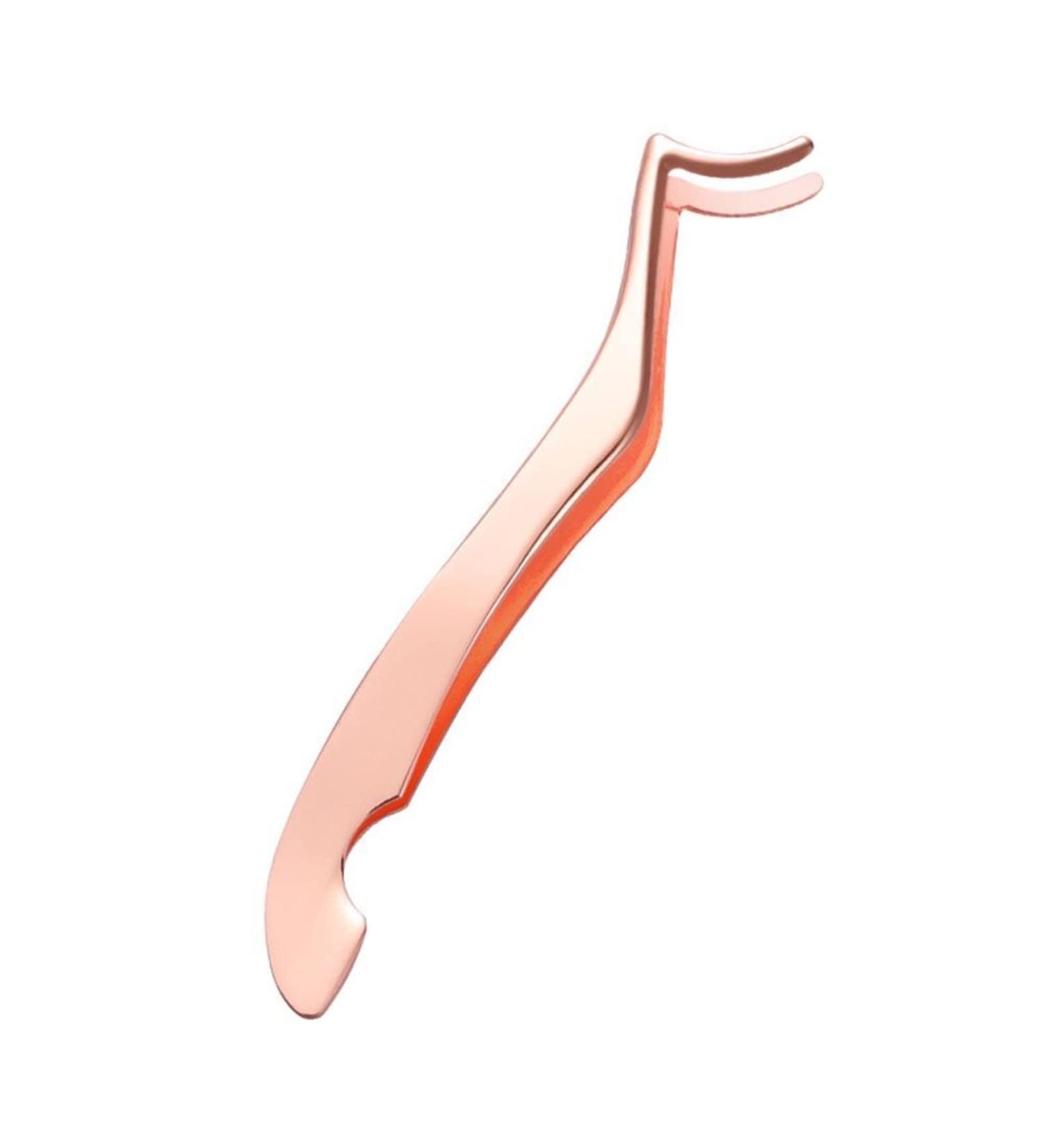 Rose Gold Hair Removal & False Eyelash Tweezers - Precision Curling & Lengthening Tool | Cosmetic Forceps - Buy Online on GoSupps.com