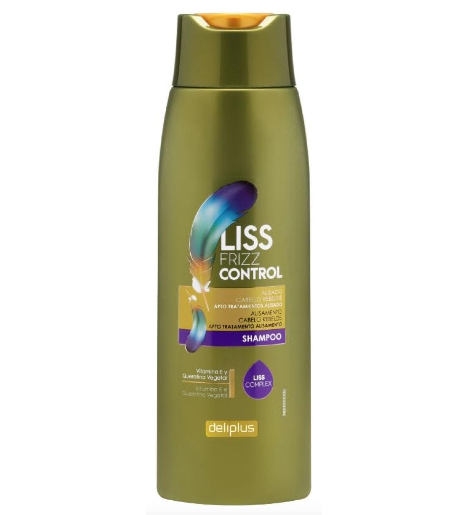 Champú Liss Frizz Control 400 ml. Hair rebels with Vitamin E and Queratina. Deliplus