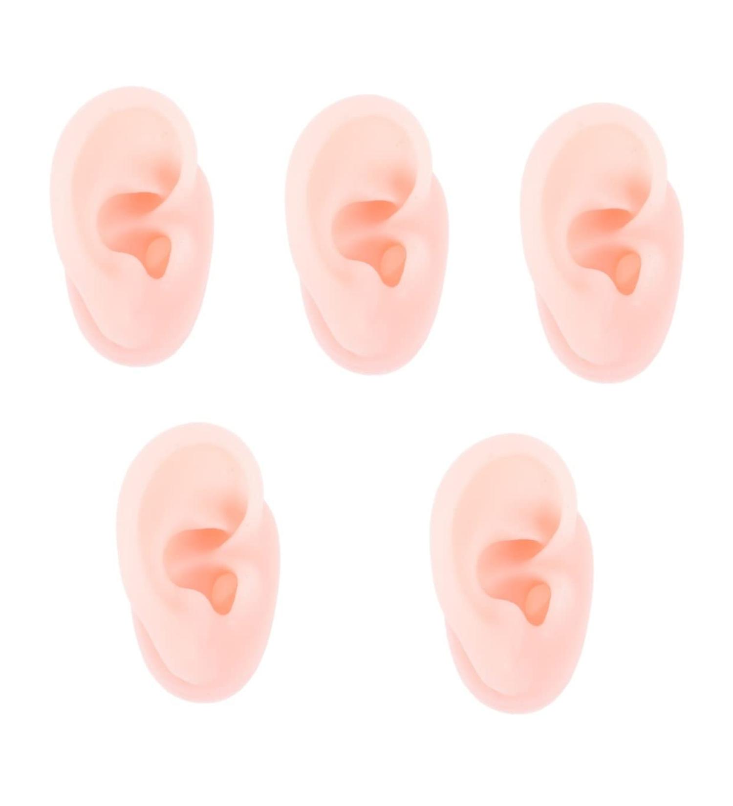 ULTECHNOVO 5pcs Silicone Ear Piercing Practice Model Set - Fake Ear Mold for Body Jewels, Inner Ear Anatomy Practice - Flesh Color - Pack of 5 - Buy Online on GoSupps.com