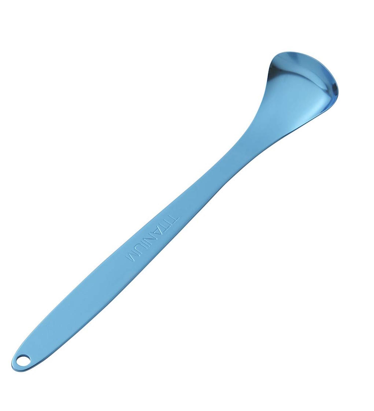Okabe Westernware Manufacturing KT-13 Premium (tongue cleaner) royal blue length 15 cm titanium allergy-free