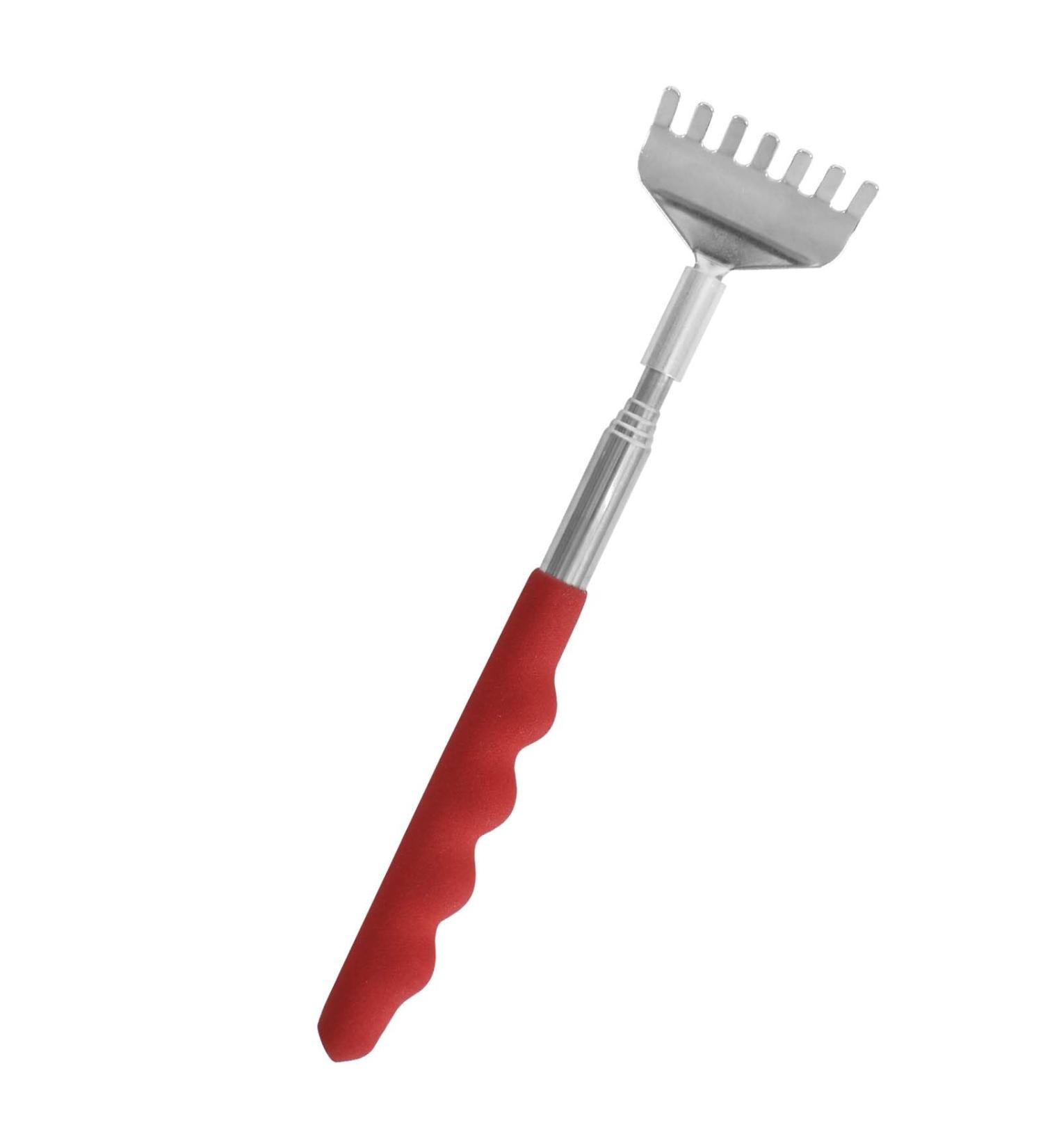 Extendable Stainless Steel Back Scratcher - 20 to 68 cm Black & Red - Perfect Gift for Men & Women - Buy Online on GoSupps.com