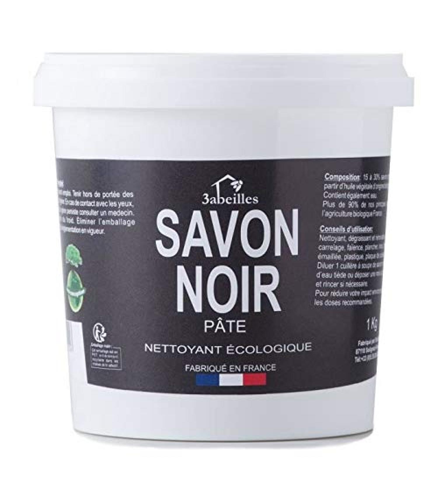 G n rique G n rique 3 Bees Black Soap No Additives or Preservatives Organic 1 kg Paste