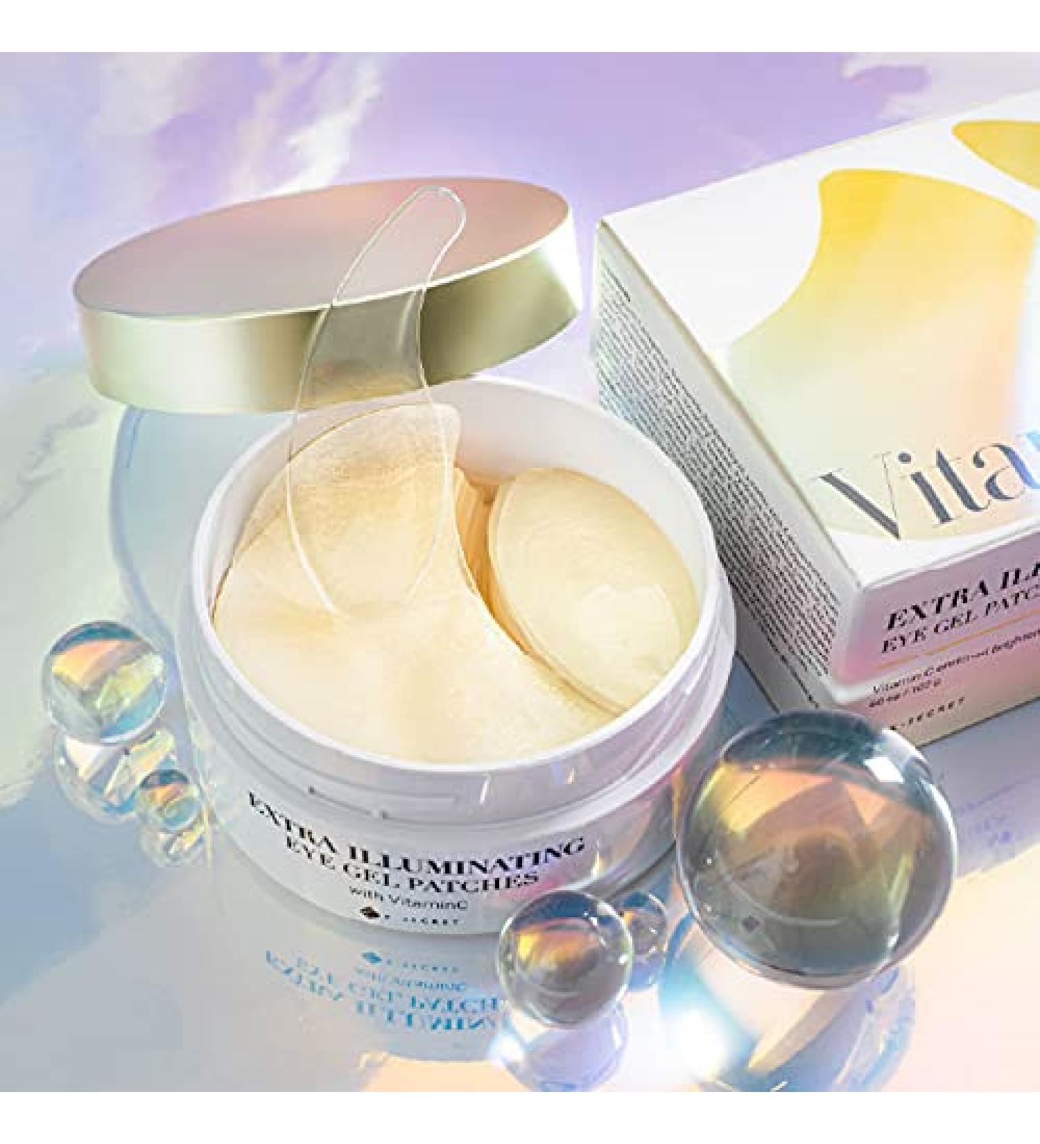 KSECRET Extra Illuminating Eye Gel Patches 102g/3.45oz | 60pcs | Vitamin C Korean Skincare for Pigmentation, Anti-Wrinkles, Dark Circles - Buy Online on GoSupps.com