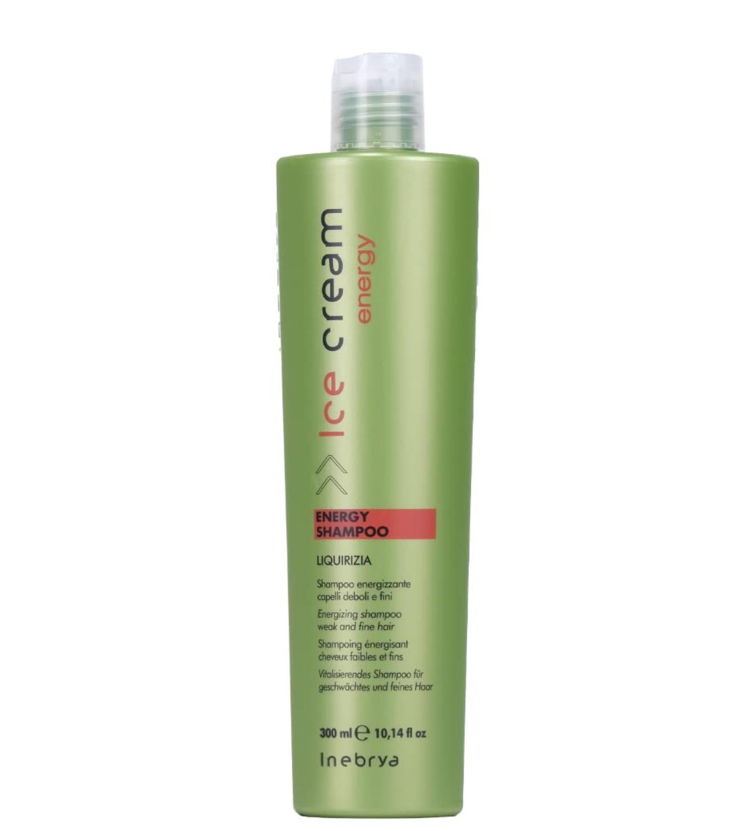 Inebrya Ice Cream Energy Shampoo Against Hair Loss (Shampoo That Helps Prevent Hair Loss) 10 oz