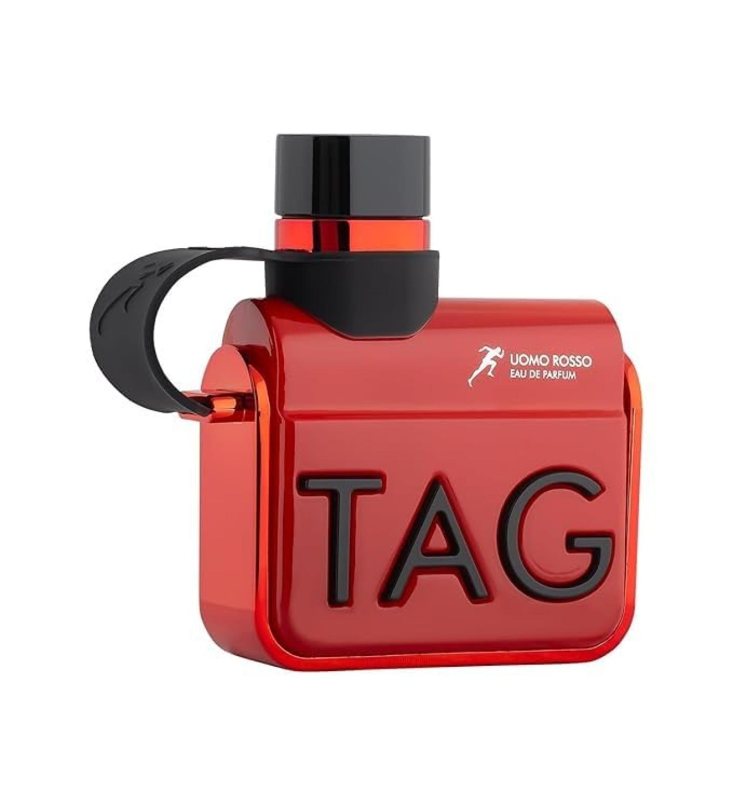 Tag Him Uomo Rosso Perfume Unforgettable Premium Long-Lasting Fragrance Amber Woody Essence for Men 100 ML (3.4 fluid ounce) Best for Gifting purpose - Buy Online on GoSupps.com