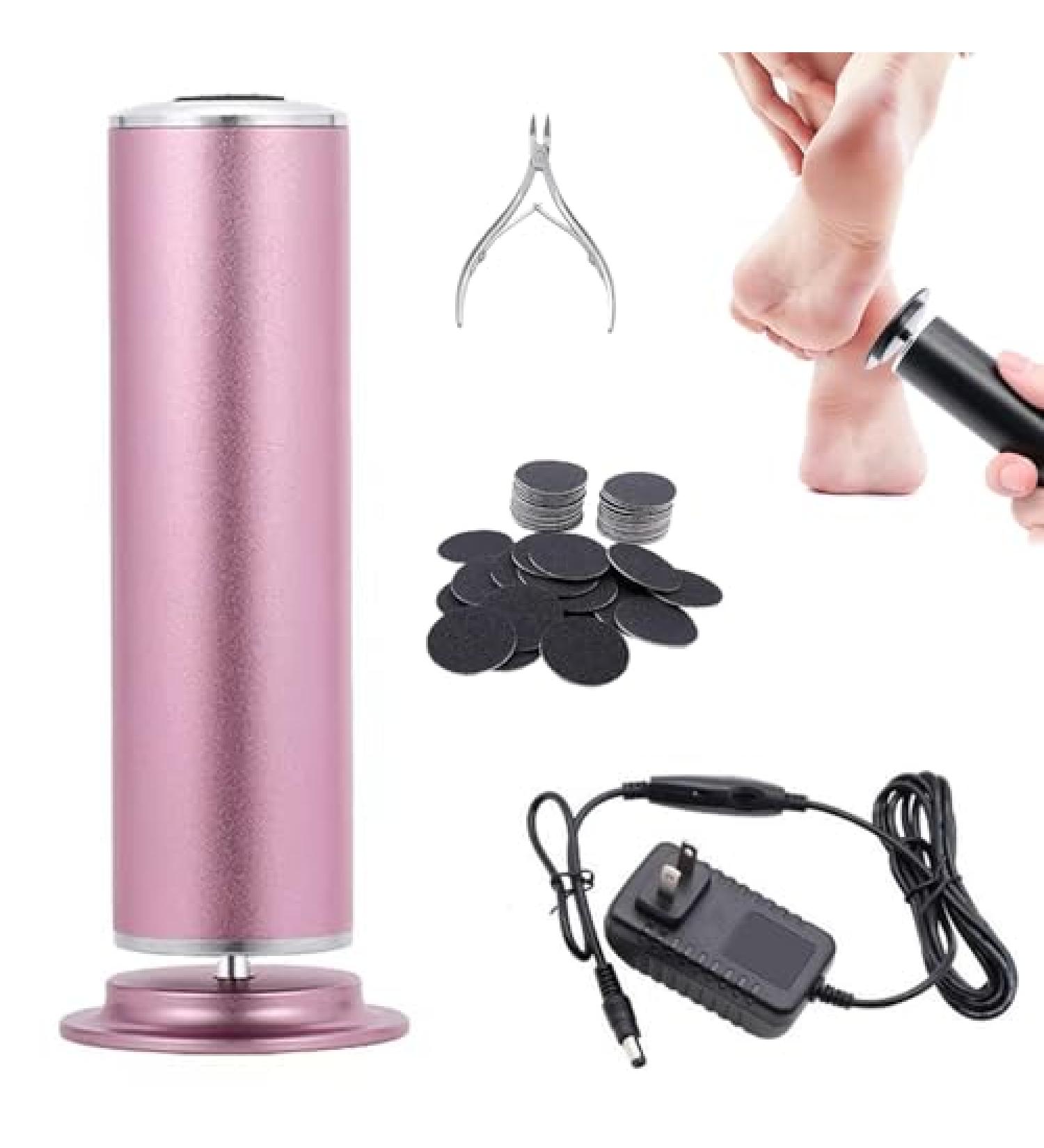 Electric Foot Callus Remover Pain-Free Electric Callus Remover with 60pcs Sanding Discs Foot Grinder for Dead Skin and Cracked Heel (Pink) - Buy Online on GoSupps.com