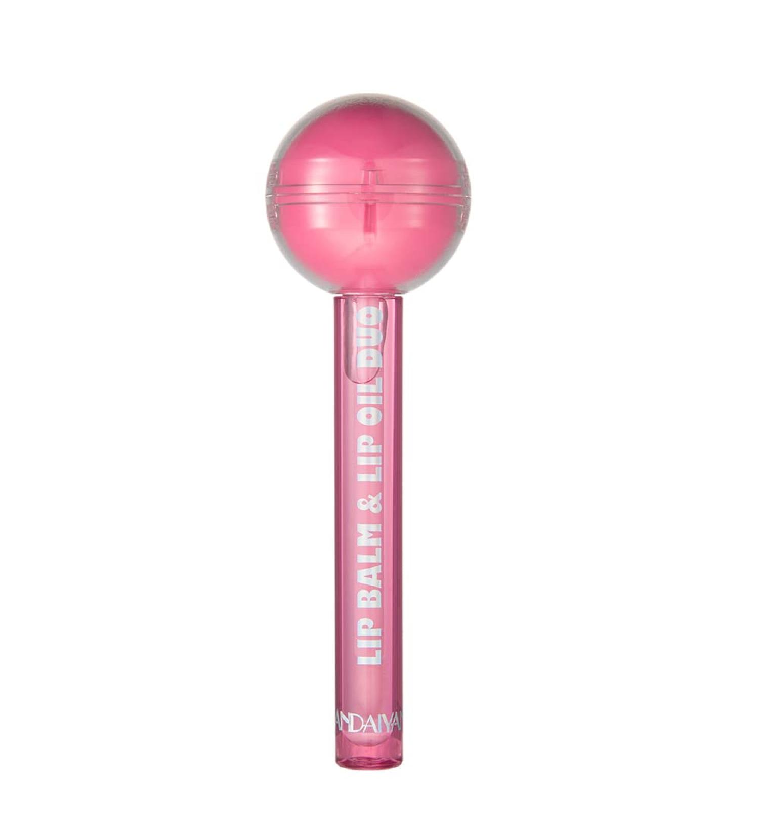AKARY Lip Gloss and Lip Balm Combo - Lollipop Chameleon Lip Gloss and Chapstick Duo for Moisturized Lips - Pink Lip Oil Glaze for Women and Girls - Buy Online on GoSupps.com
