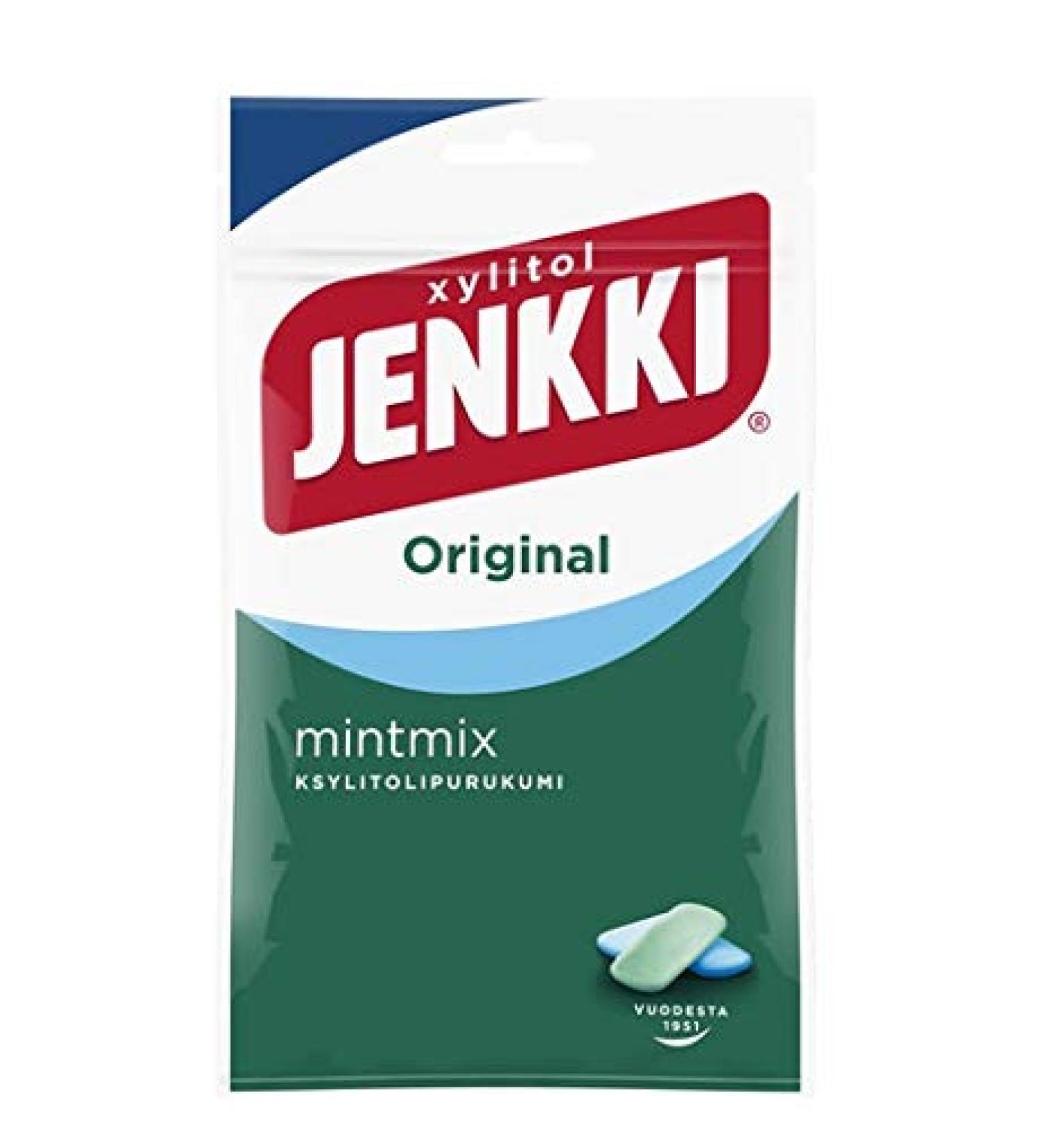 Cloetta Jenkki Xylitol Mint Mix Chewing Gum, 1 Pack of 100 g