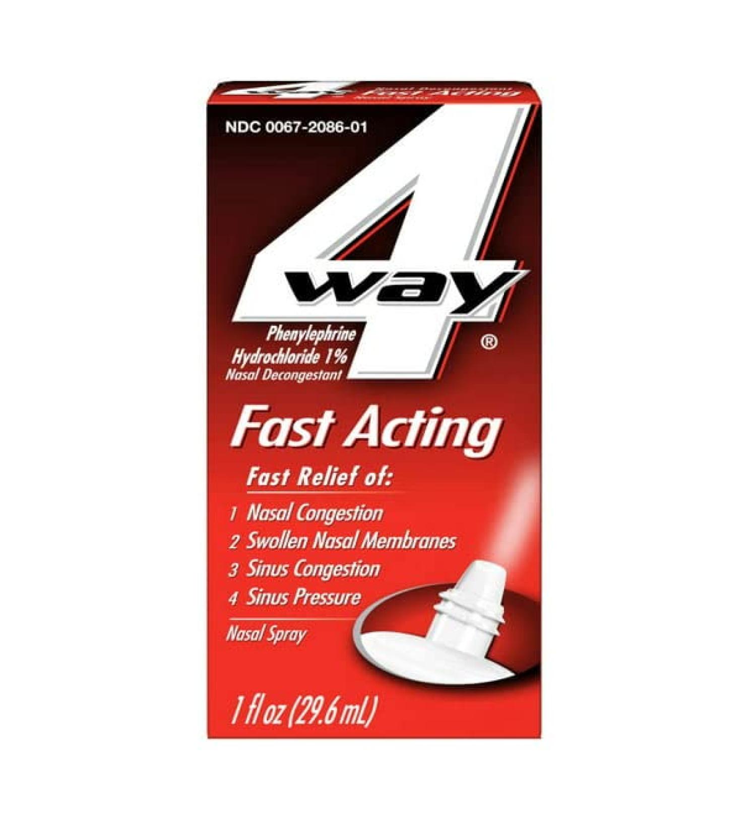 4-Way Fast Acting Nasal Spray 1 fl.oz. - Pack of 3 Bottles - Buy Online on GoSupps.com