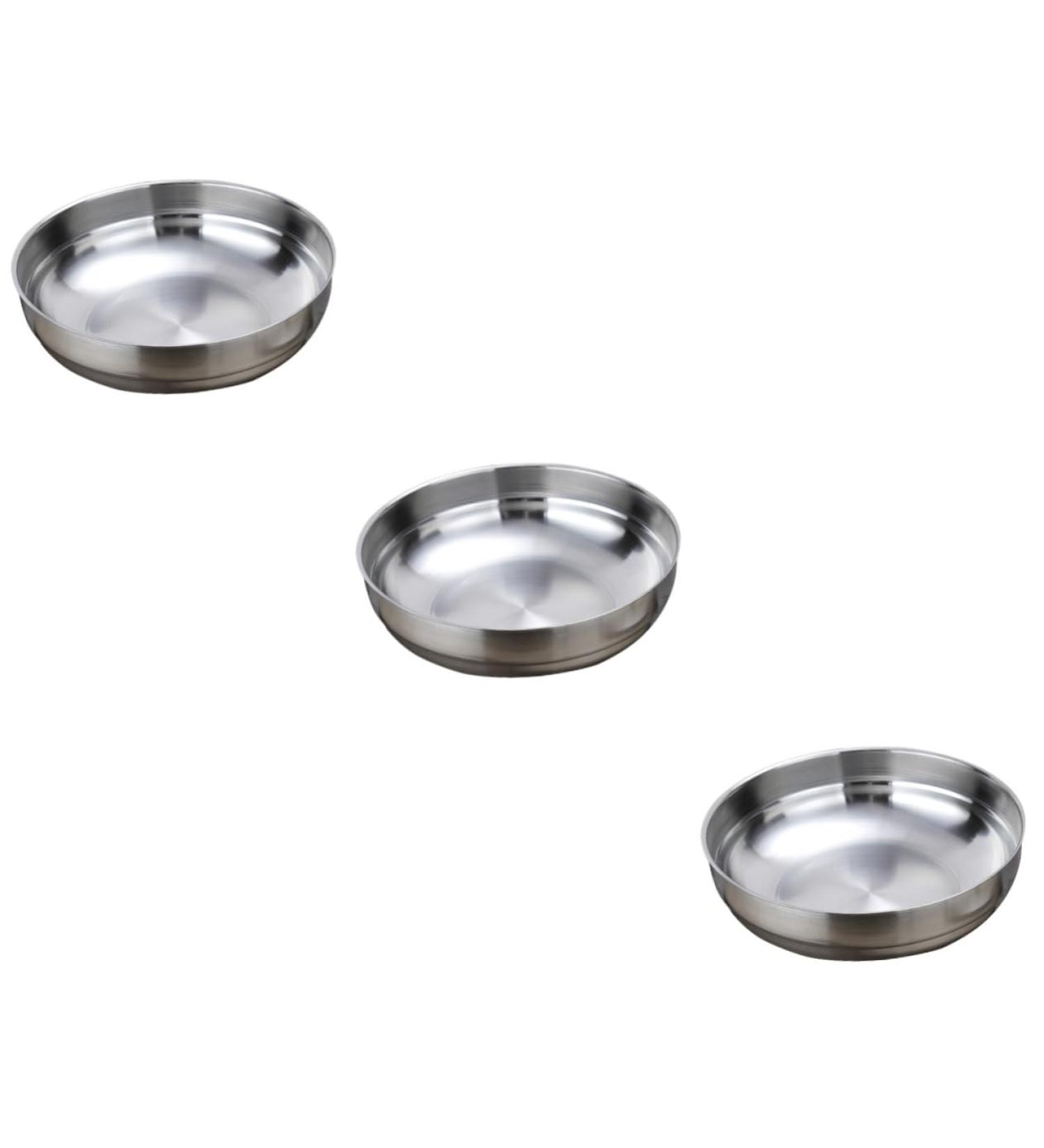 OUNONA 3pcs 304 Round Condiments Ramekins Appetizer Plates Soy Dipping Dish Sauce Containers Seasoning Bowl Stainless Steel Dishes Dipping Sauce Bowls Korean Food South Korea re-usable Size 2x3pcs As Shownx3pcs - Buy Online on GoSupps.com