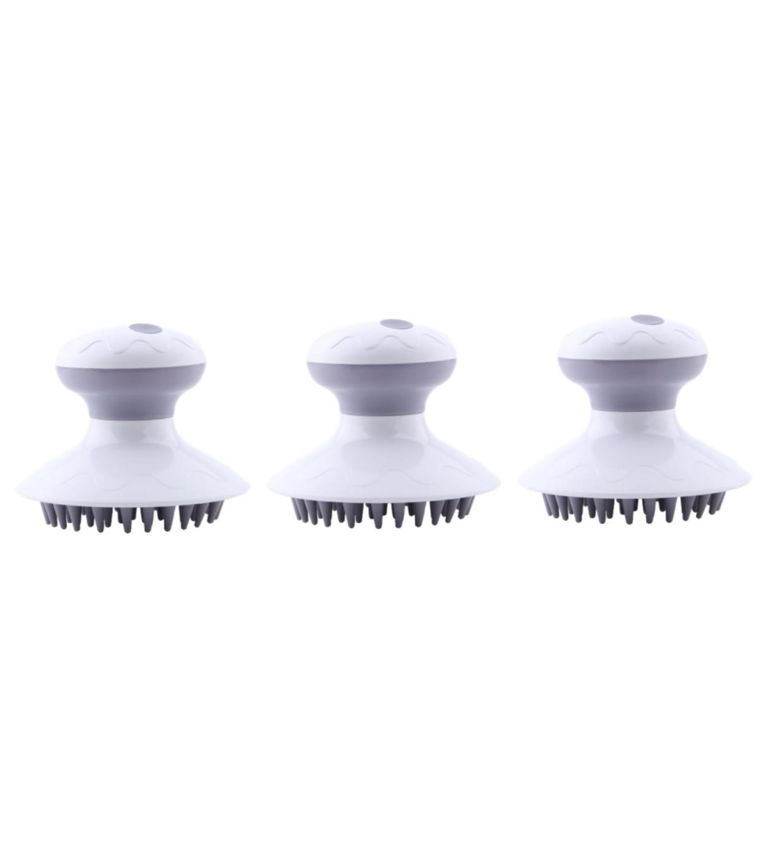 Beaupretty 3-Pack Electric Shampoo Brush Head Scrubber - Silicone Scalp Massage Brush for Hair Washing & Relaxation - Buy Online on GoSupps.com