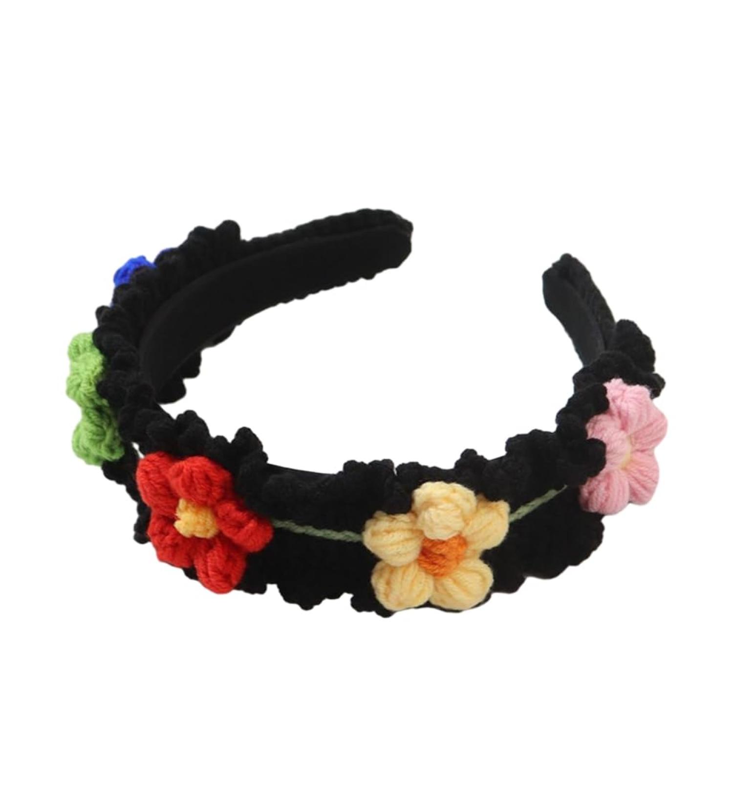 JSGHGDF Elegant Wide Hair ands Photo ooth Props Wide Headband Flower Headpiece ohemia Headband for Music Festivals Black - Buy Online on GoSupps.com