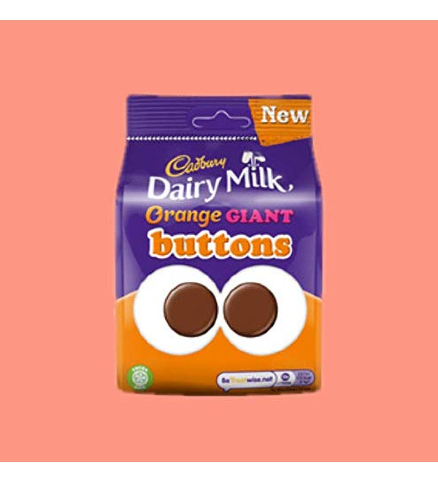 Dairy Milk Orange Giant Buttons 110g Case of 10 Orange 110 g (Pack of 1)