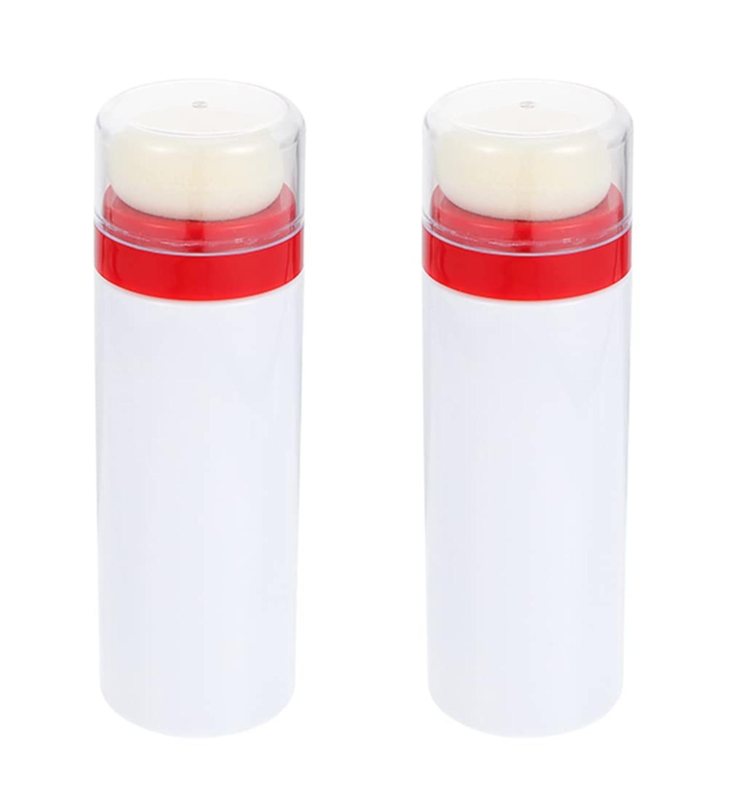 2pcs Empty Loose Powder Dispenser Bottles for Baby Talcum & Glitter - Portable Mini Cosmetic Jar Holder for Home & Travel - Buy Online on GoSupps.com