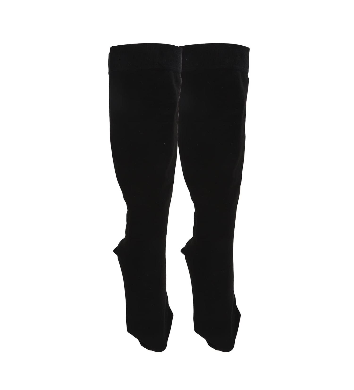 Buy Plus Size Knee High Compression Support Stockings for Varicose Veins - 23-32 mmHg Black (4XL) - International Shipping Available - Buy Online on GoSupps.com