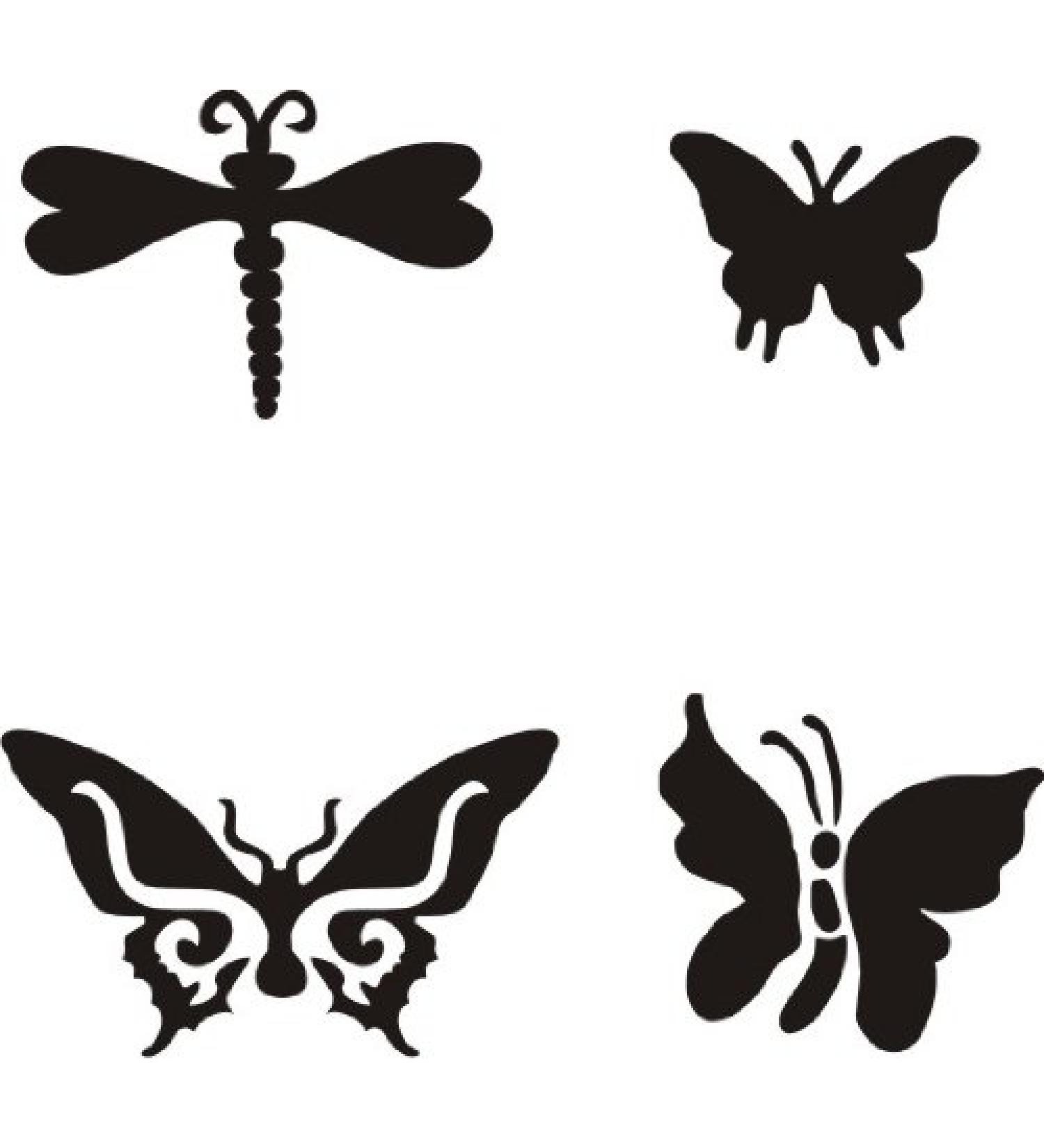 Eulenspiegel 108239 - Self-adhesive stencil set Butterfly