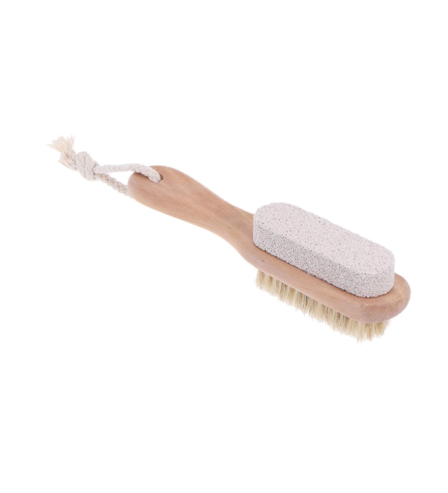 SKISUNO 1pc Scraping Plate Wood Tools Foot Scrubber Stone Foot Brush Nail Cleaning Brush Pumice Stone Toilet Natural Bristle Brush Foot Pumice Stone Foot Exfoliator Stone Small Brush Feet - Buy Online on GoSupps.com