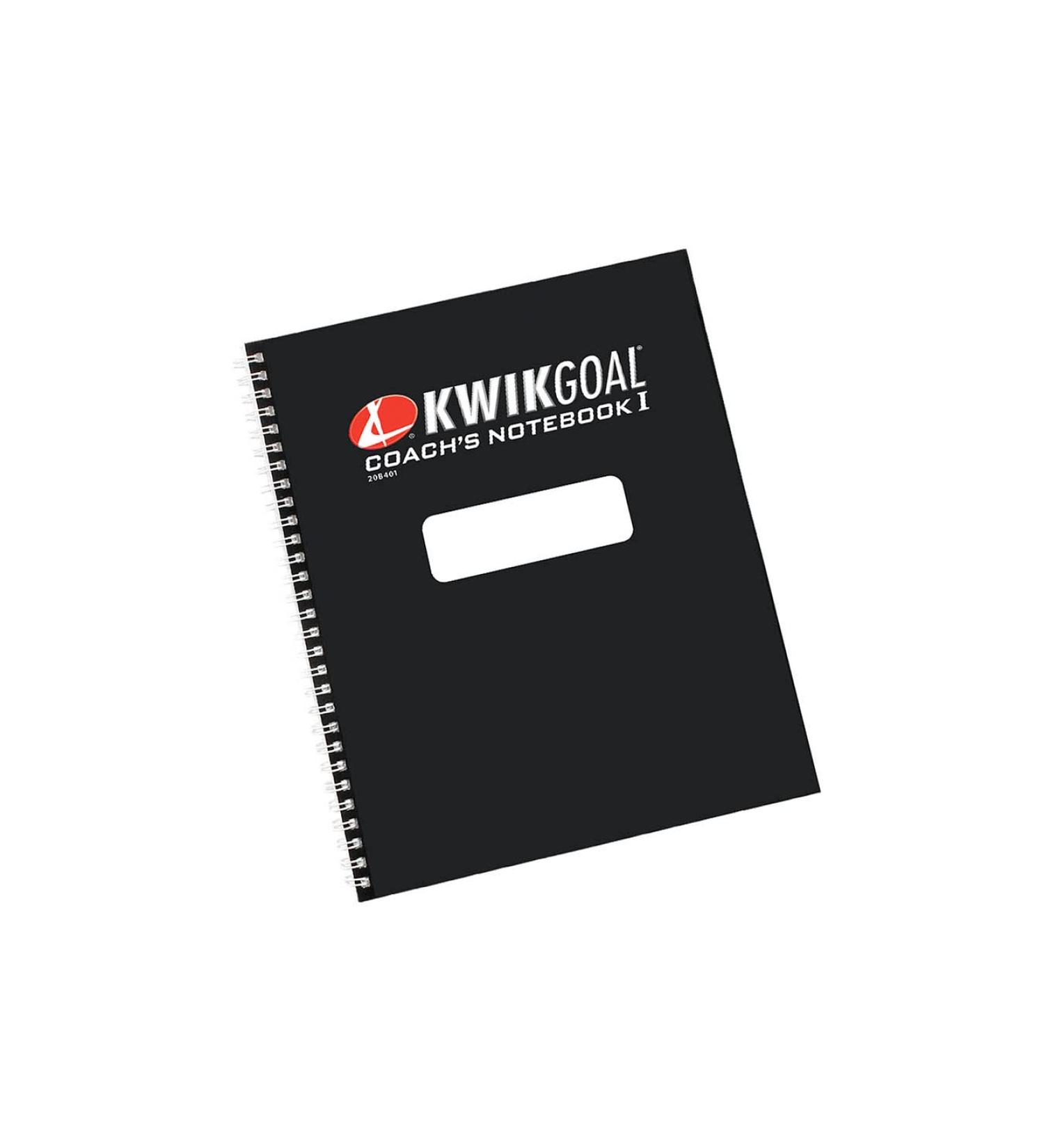 Kwik Goal Coaches' Notebook , 8.5-Inch x 10-Inch,Black