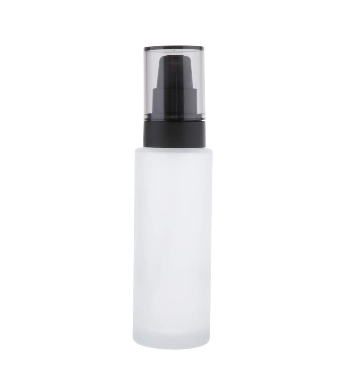 100ml Empty Refillable Glass Pump Dispenser - Cream & Makeup Spray Bottle with Plastic Pump & Lid for International Shipping - Buy Online on GoSupps.com